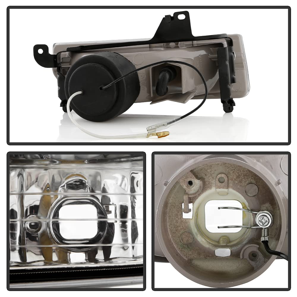 ACANII Clear Bumper Fog Lights Driving Lamps Assembly for 1997-2002 Honda Prelude - Driver & Passenger Side - Perfect for Night Driving and Enhanced Visibility in Foggy Conditions