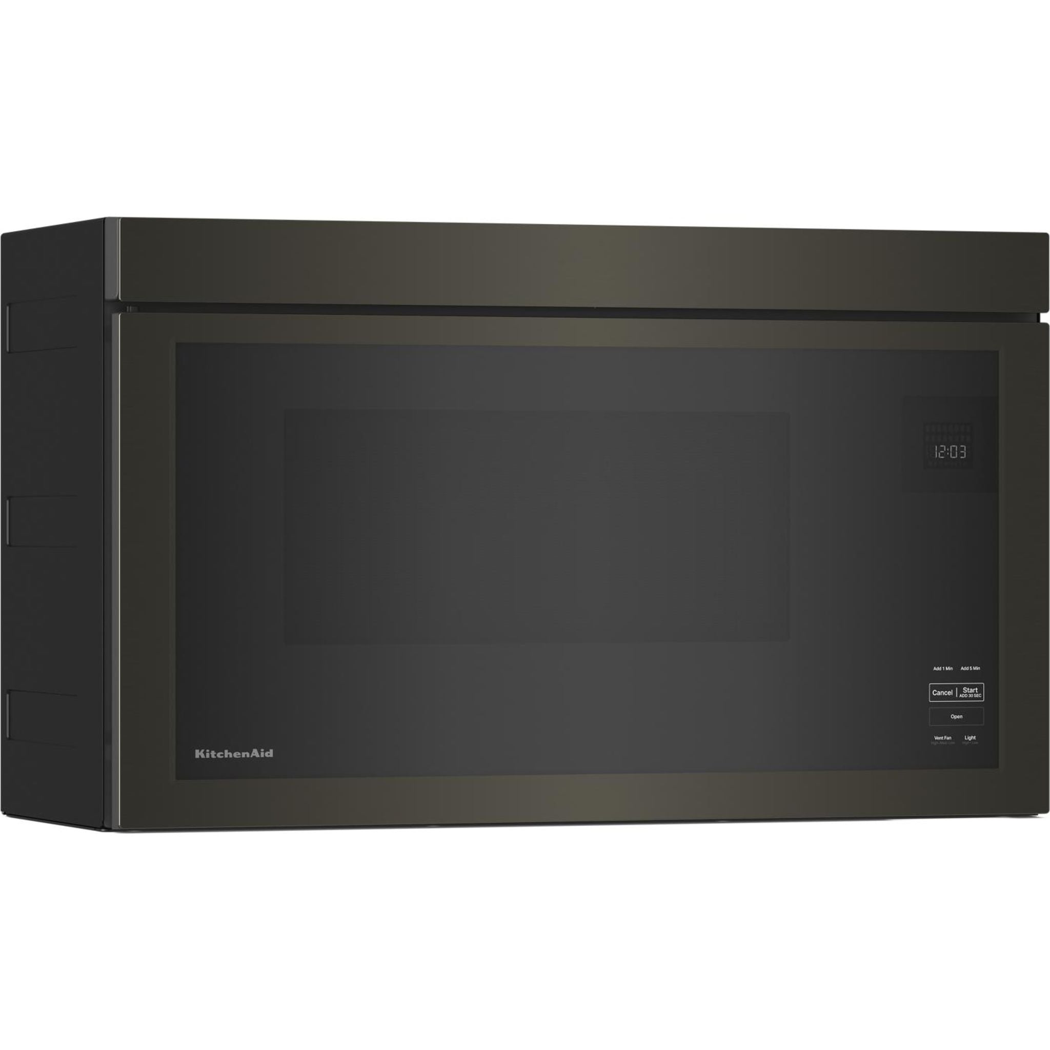 KitchenAid YKMMF330PBS Over-the-Range Microwave Oven - 1.9 cu.ft, 1000W, Black Stainless Steel | Built-in Ventilation System | Perfect for Small Kitchens & Apartments