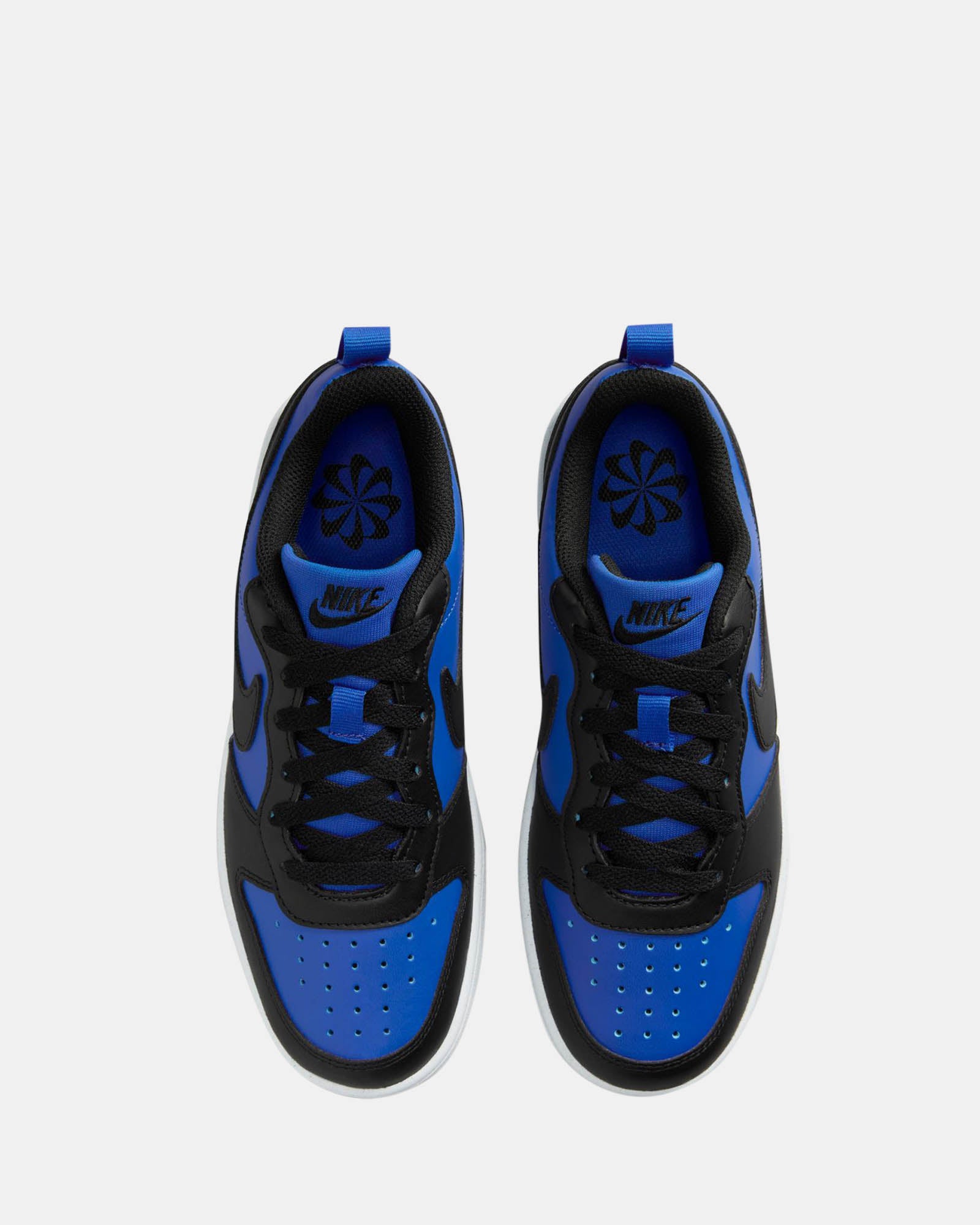 Nike Court Borough Low Recraft Sneakers for Grade School - Game Royal/Black/White | Casual & School Shoes for Kids | Perfect for Everyday Wear, Sports & Outdoor Activities