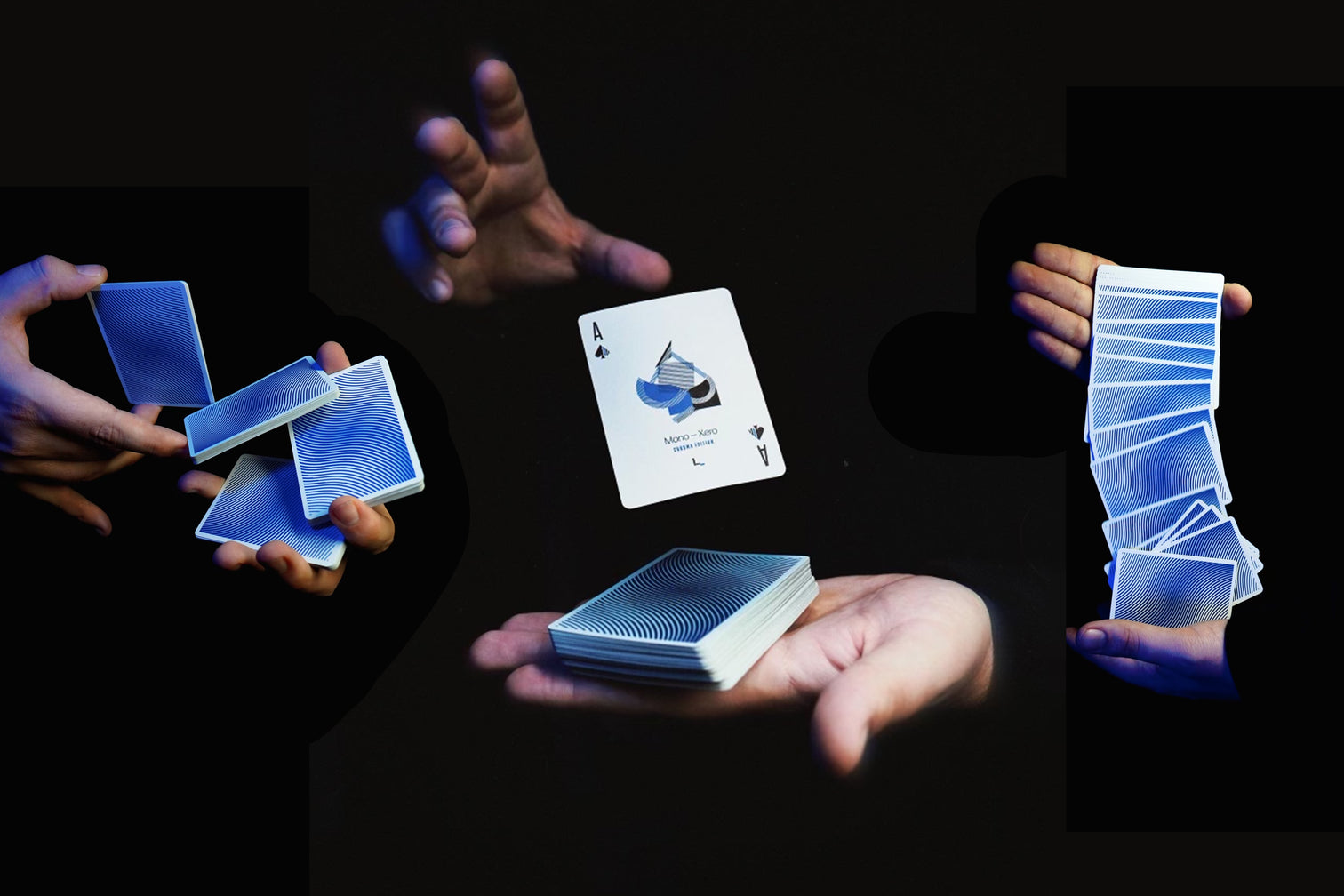 Premium Mono Xero Chroma Edition Blue Playing Cards - Elegant Design for Magic Tricks, Poker Games & Collectors | Perfect for Cardistry, Poker Nights & Gifts