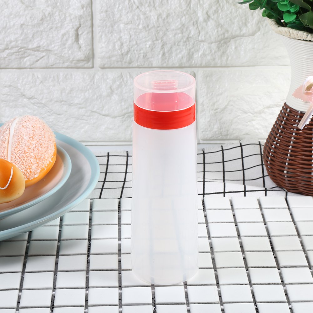 FILFEEL 4-Hole Squeeze Bottle for Sauces - Durable Resin Condiment Dispenser for Ketchup, Jam, Mayonnaise & Olive Oil (Red/Yellow) - Perfect for Restaurants, BBQs, Home Kitchen & Food Service