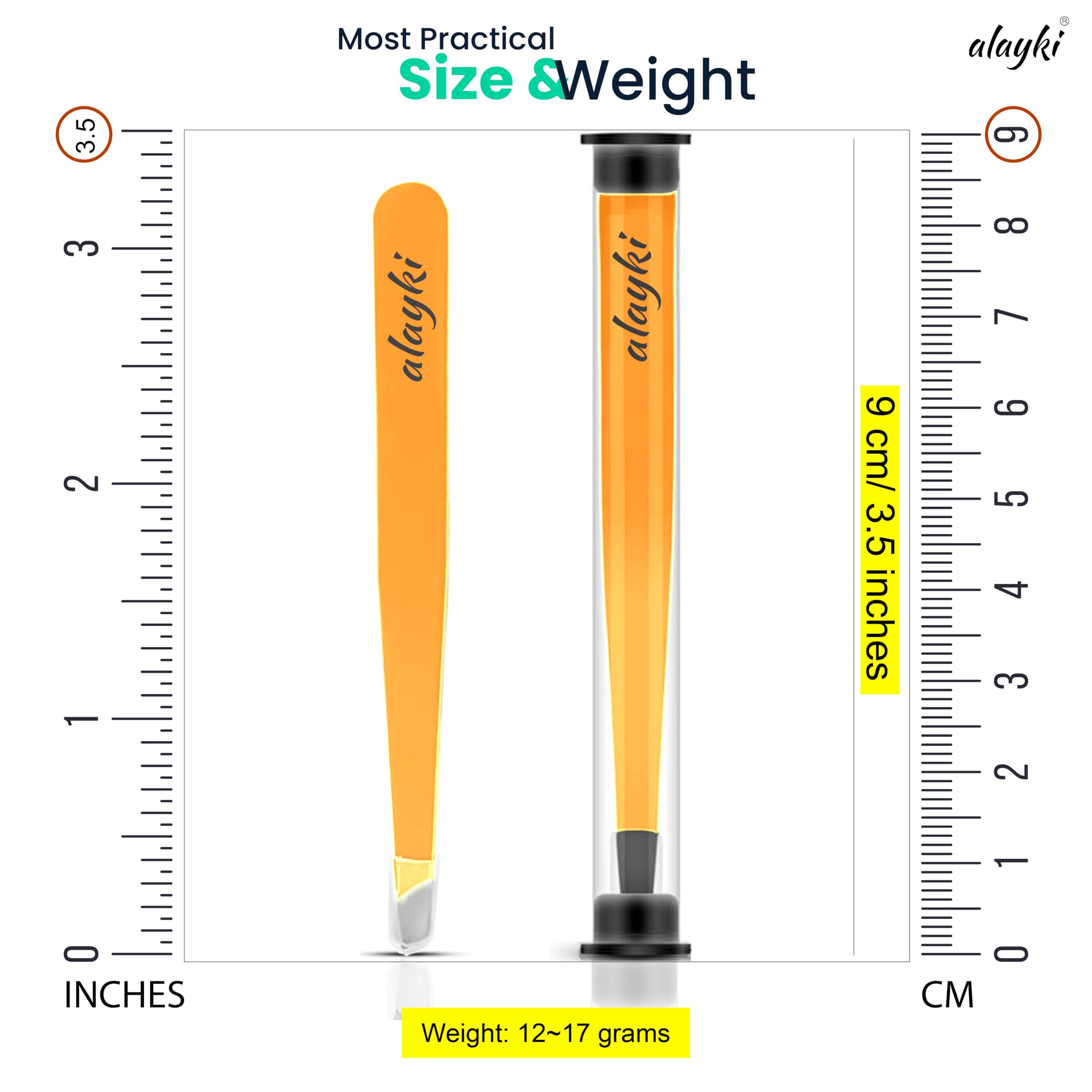 Premium Stainless Steel Slant Tweezers for Eyebrows & Facial Hair - Durable, Precise Grip for Women & Men - Includes Protective Tube Case for Safe Storage & Travel - Perfect for Eyebrow Shaping, Makeup & Grooming Kit (Coral)