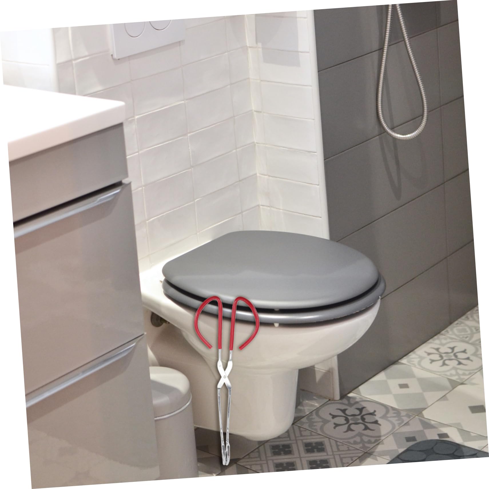 Heavy Duty Stainless Steel Reacher Grabber for Elderly & Disabled - Portable Toilet Aid Tool with Automatic Tongs for Home & Travel - Ideal for Obesity Assistance & Daily Living Support
