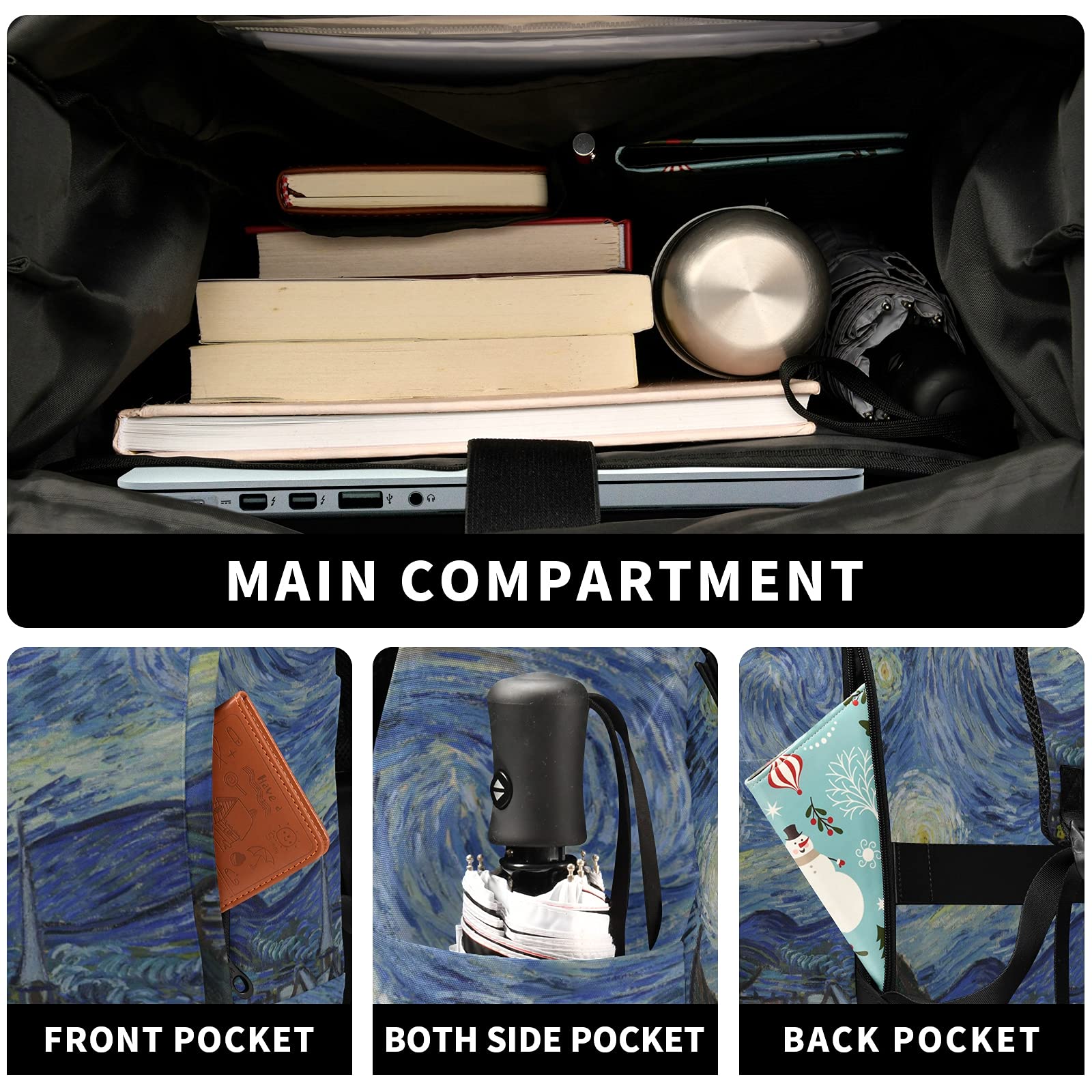 OREZI Large Roll Top Backpack for School, Travel & Work - Waterproof Laptop Backpack for Men, Women & Teens - Perfect for College, Commuting & Outdoor Adventures