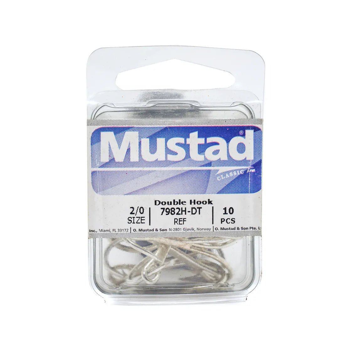 Mustad 7982H Double Tuna Hooks - 10 Pack Saltwater Fishing Hooks for Tuna, Marlin & Big Game Fish - Heavy Duty Offshore Fishing Gear for Deep Sea & Sport Fishing