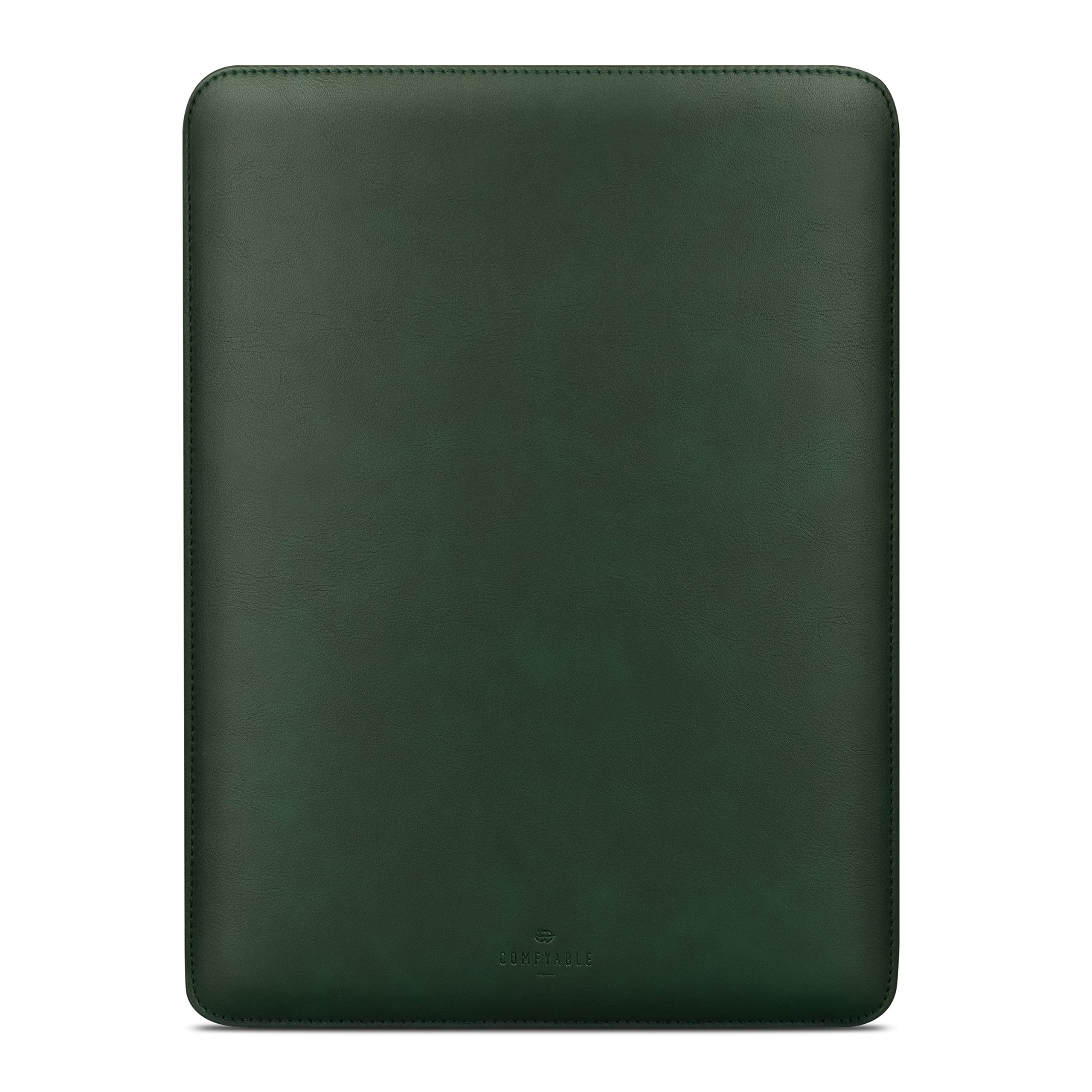 Premium 13 Inch Laptop Sleeve for MacBook Air M4 2025-2018 & MacBook Pro M2 2022 M1 2020-2016 - Eco-Friendly Faux Leather Protective Case in Green - Perfect for Work, Travel & School