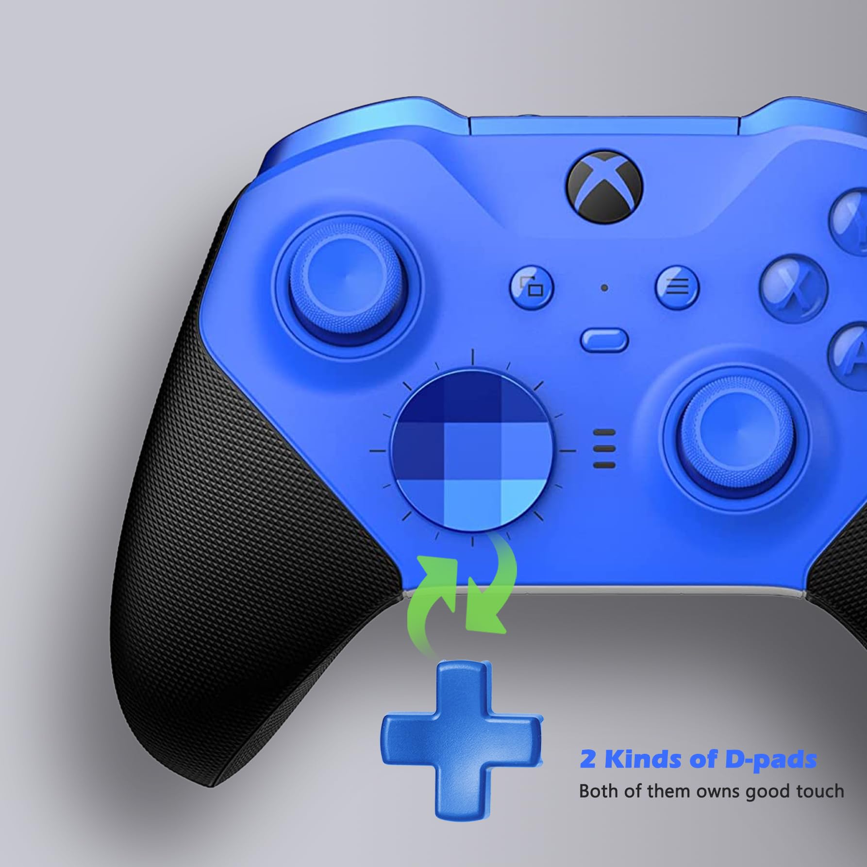 Sedicoca Xbox Elite Wireless Controller Series 2 Complete Component Pack - Includes Carrying Case, Dock, 4 Paddles, 2 D-Pads, 6 Thumbsticks & Tool - Replacement Parts for Xbox One Elite Series 2 Core (Blue) - Perfect for Gaming, Travel & Controller Customization