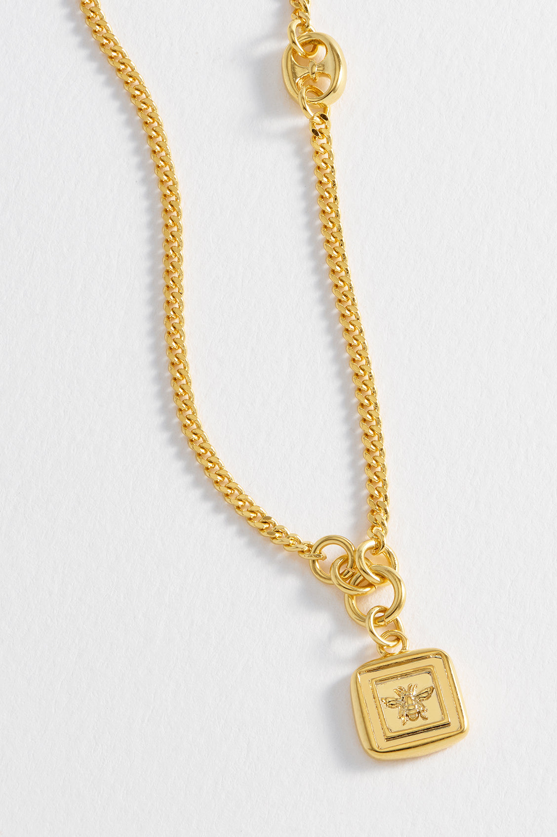 Men's Intaglio Bee Necklace - Sterling Silver Bee Pendant for Men - Unique Handmade Jewelry Gift for Him - Perfect for Casual Wear, Date Nights & Special Occasions