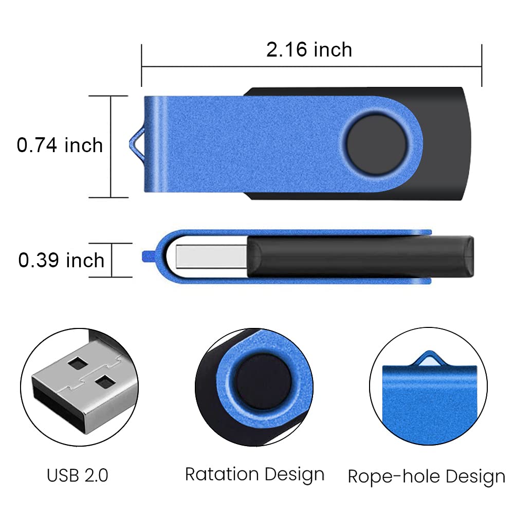 ABLAZE 4GB USB 2.0 Flash Drives 20-Pack with Lanyards - Bulk Storage for Office & School