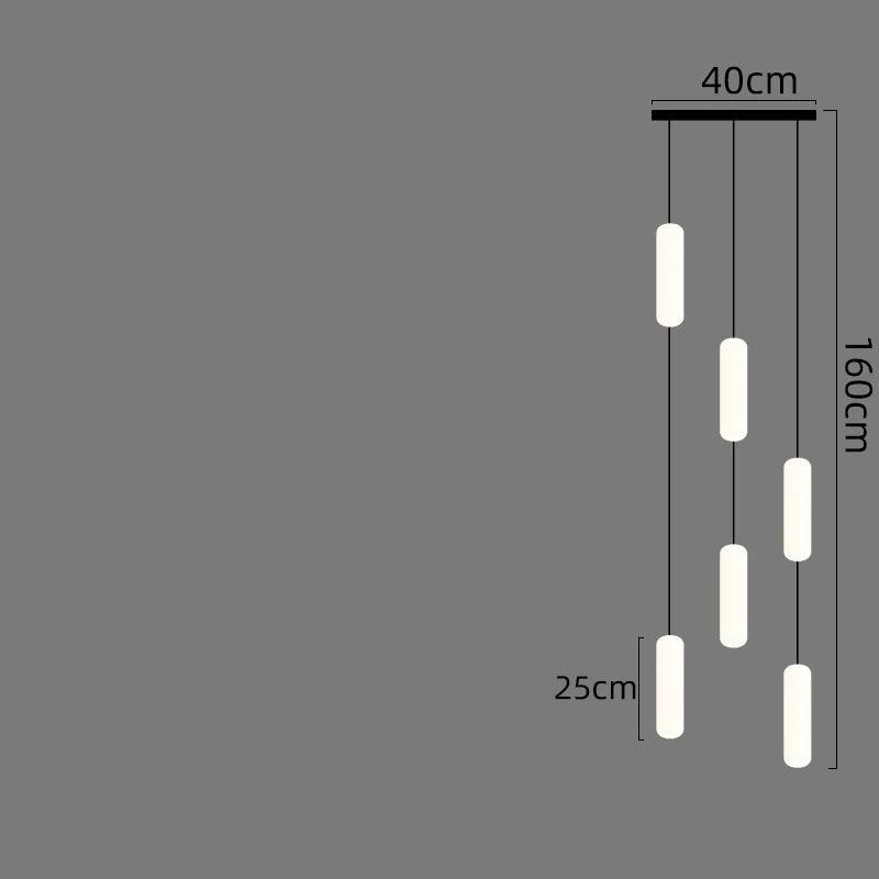 Elegant Staircase Chandelier Lighting Fixture - Modern Crystal Pendant Light for Home & Foyer Decor | Perfect for Stairwells, Entryways, and Grand Halls