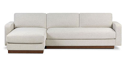 Cambio 115 Reversible Chaise Sectional Sofa - Modern L-Shaped Couch with Reversible Chaise Lounge, Upholstered in Soft Fabric - Perfect for Living Room, Family Room & Home Theater Seating