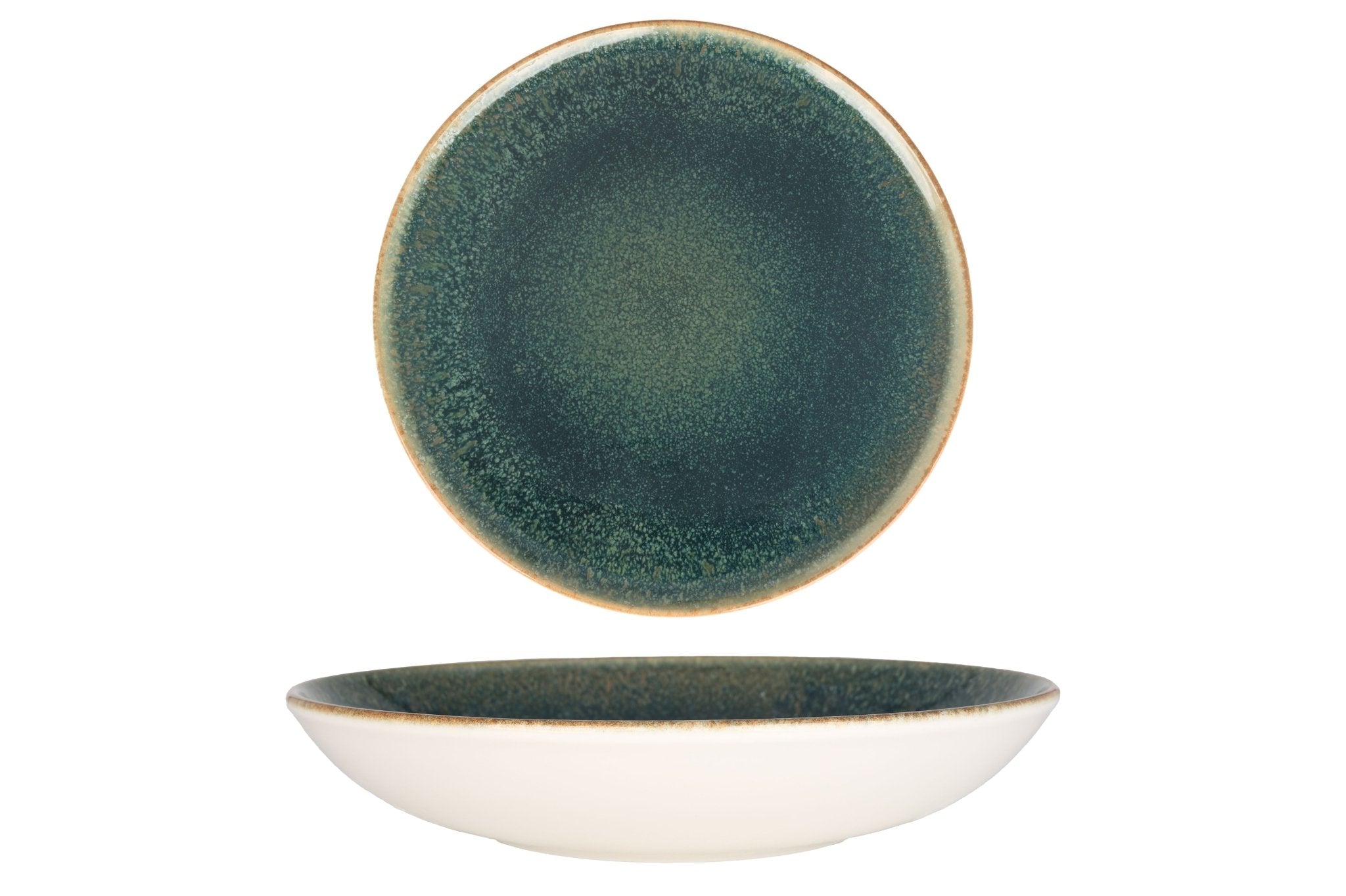 Premium Ore Mar Deep Plate 23cm (1000cc) - Durable Porcelain Dinner Plate Set for Restaurants, Home Dining & Entertaining - Microwave & Dishwasher Safe