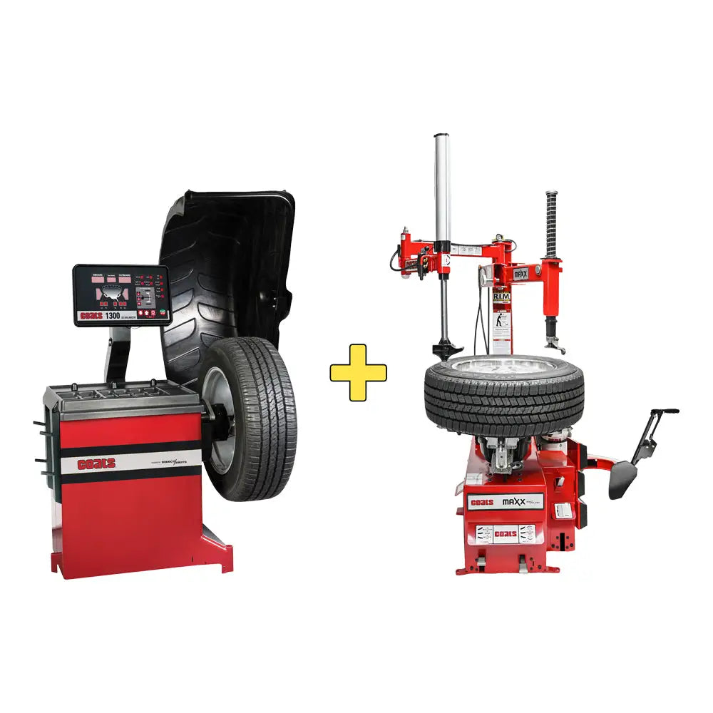 1300 Balancer & MAXX 70 Tire Changer Combo Kit - Professional Wheel Balancing & Tire Changing Machine for Auto Shops, Garages, and DIY Enthusiasts - Perfect for Car, Truck, and Motorcycle Tire Services