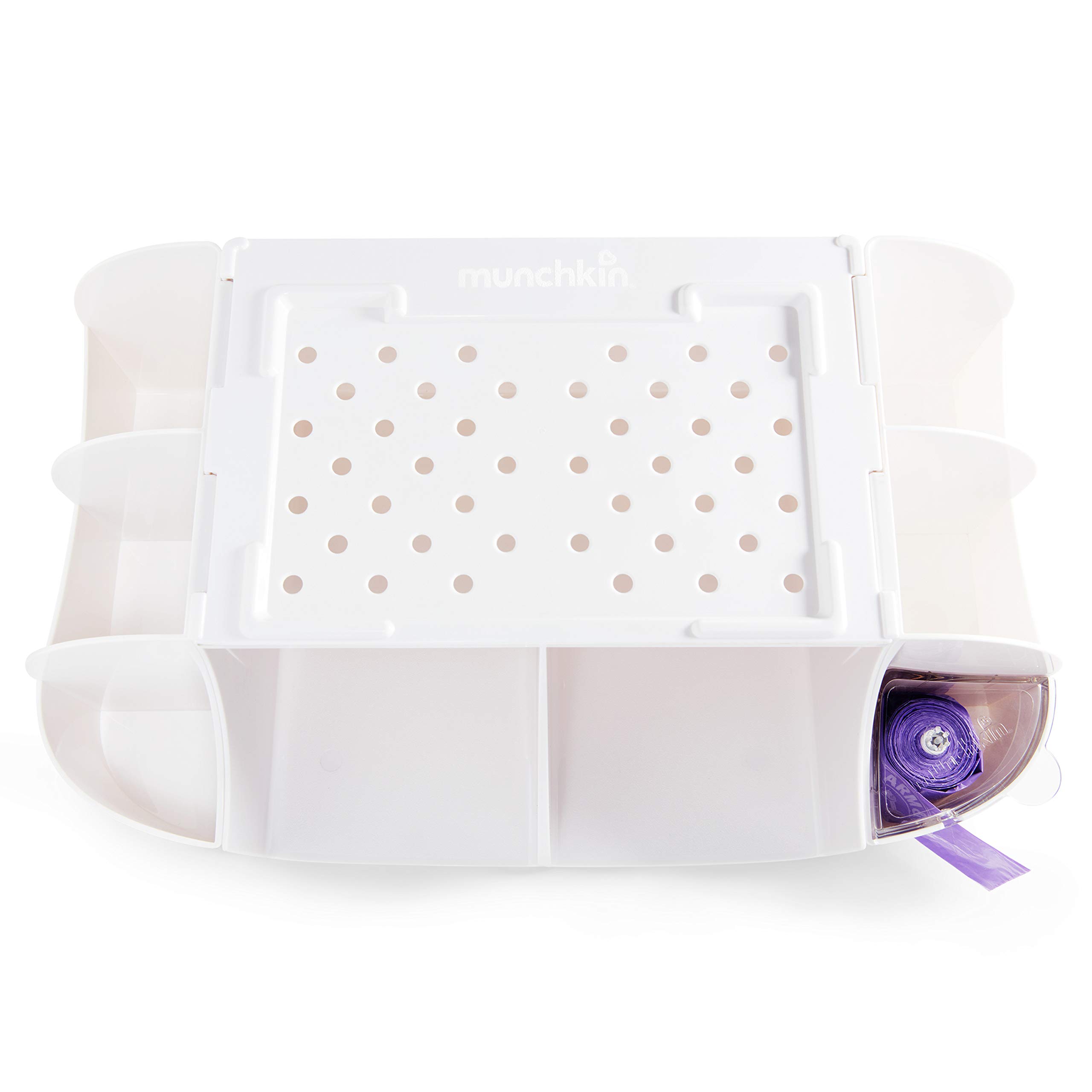 Munchkin® Diaper Change Organizer with 60 Diaper Disposal Bags - Portable Baby Changing Station for Nursery, Travel & On-the-Go Parents - Essential Diaper Caddy for Quick & Mess-Free Diaper Changes