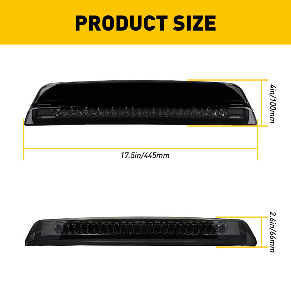 LED Third Brake Light Replacement for 2004-2015 Nissan Titan & 2005-2016 Frontier - High Visibility Safety Upgrade for Night Driving & Towing