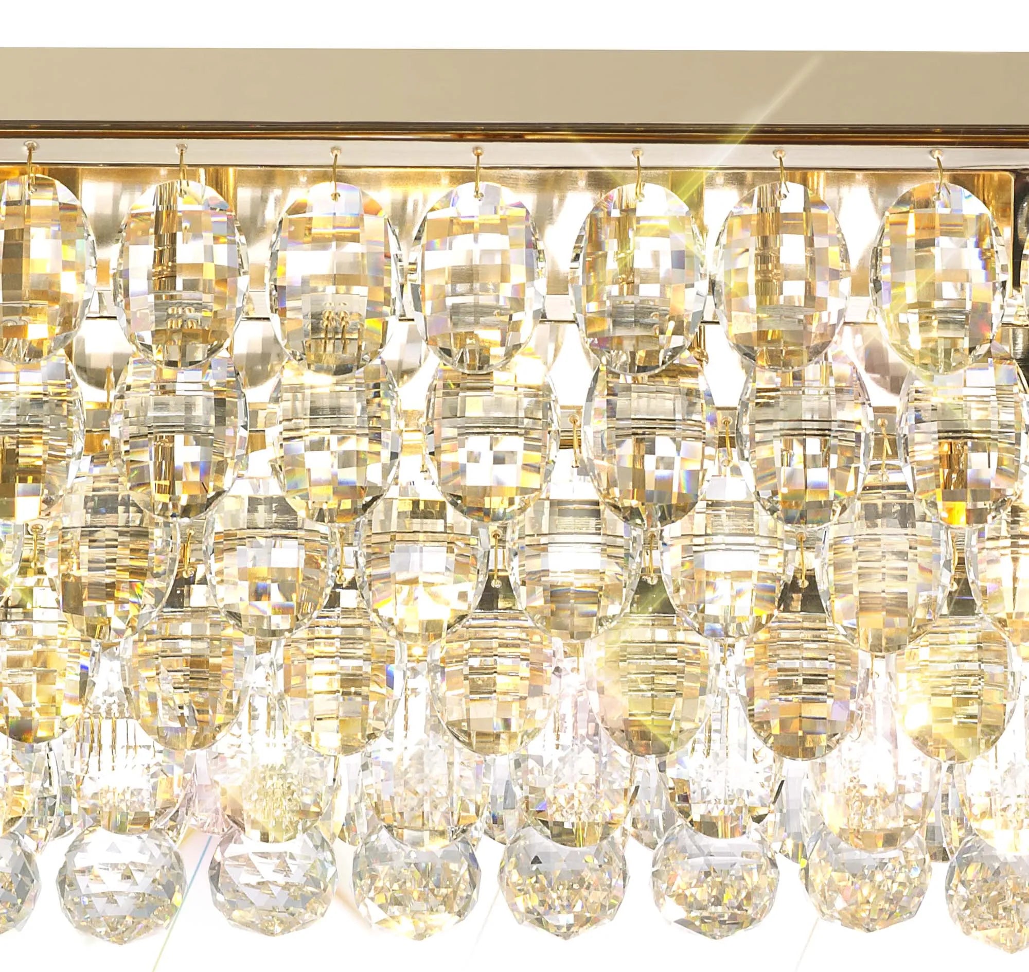 Consten Linear Flush Ceiling Light E14 Bulb - Modern LED Lighting Fixture for Bedroom, Kitchen & Hallway