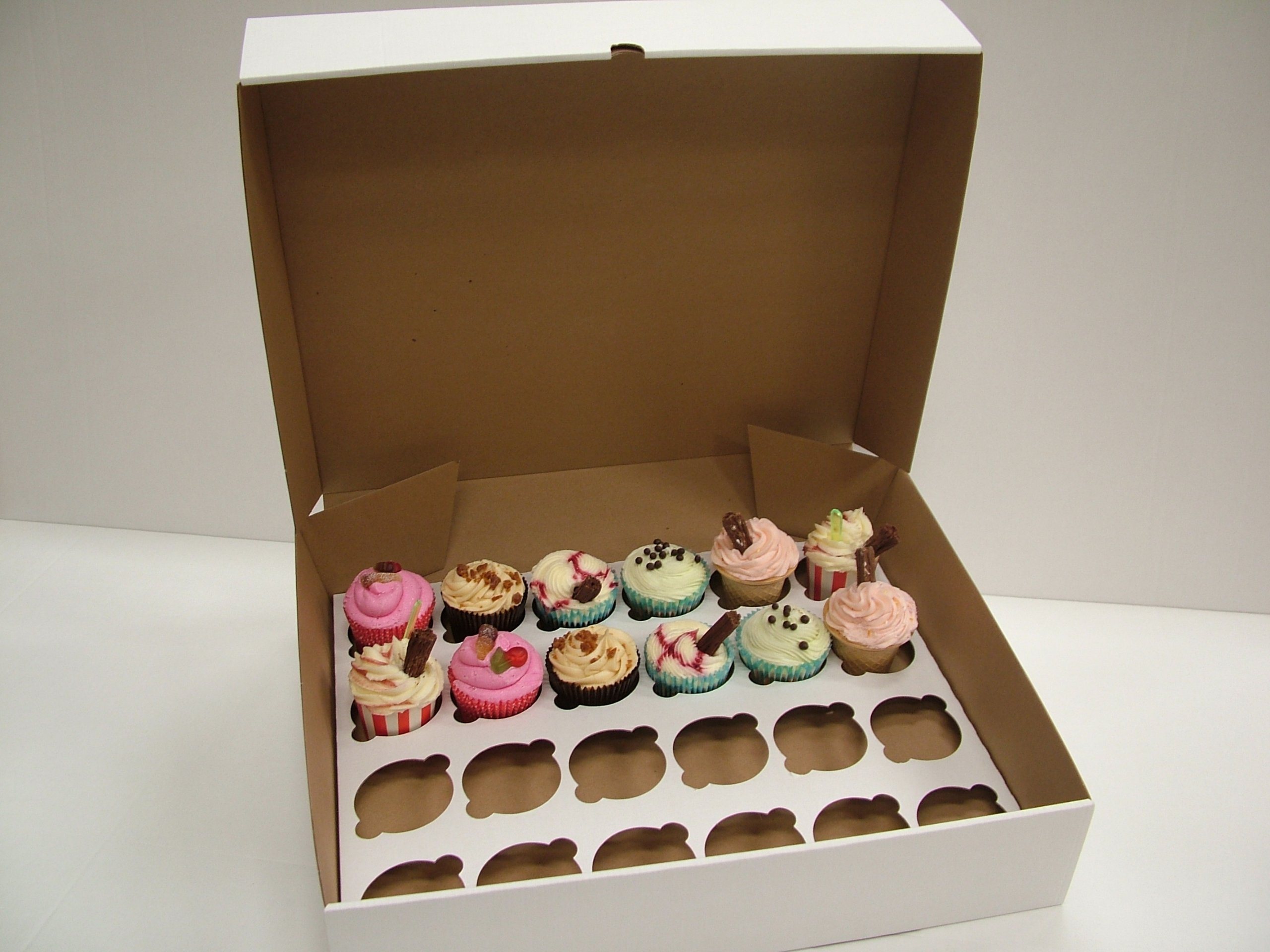 24 Pack Stackable Cupcake Boxes - 50 Count Bulk for Baking, Desserts, and Party Supplies | Perfect for Birthday, Wedding, and Holiday Treats