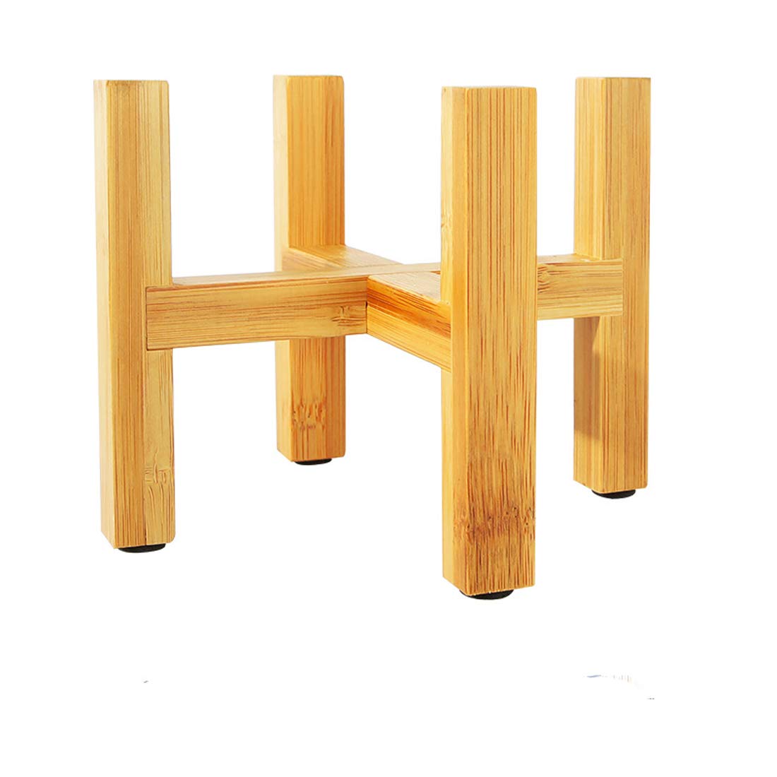 Vintage Mid-Century Wooden Plant Stand - Sturdy Free-Standing Flower Pot Holder for Bonsai, Succulents & Indoor Plants (Fits Up to 6.3