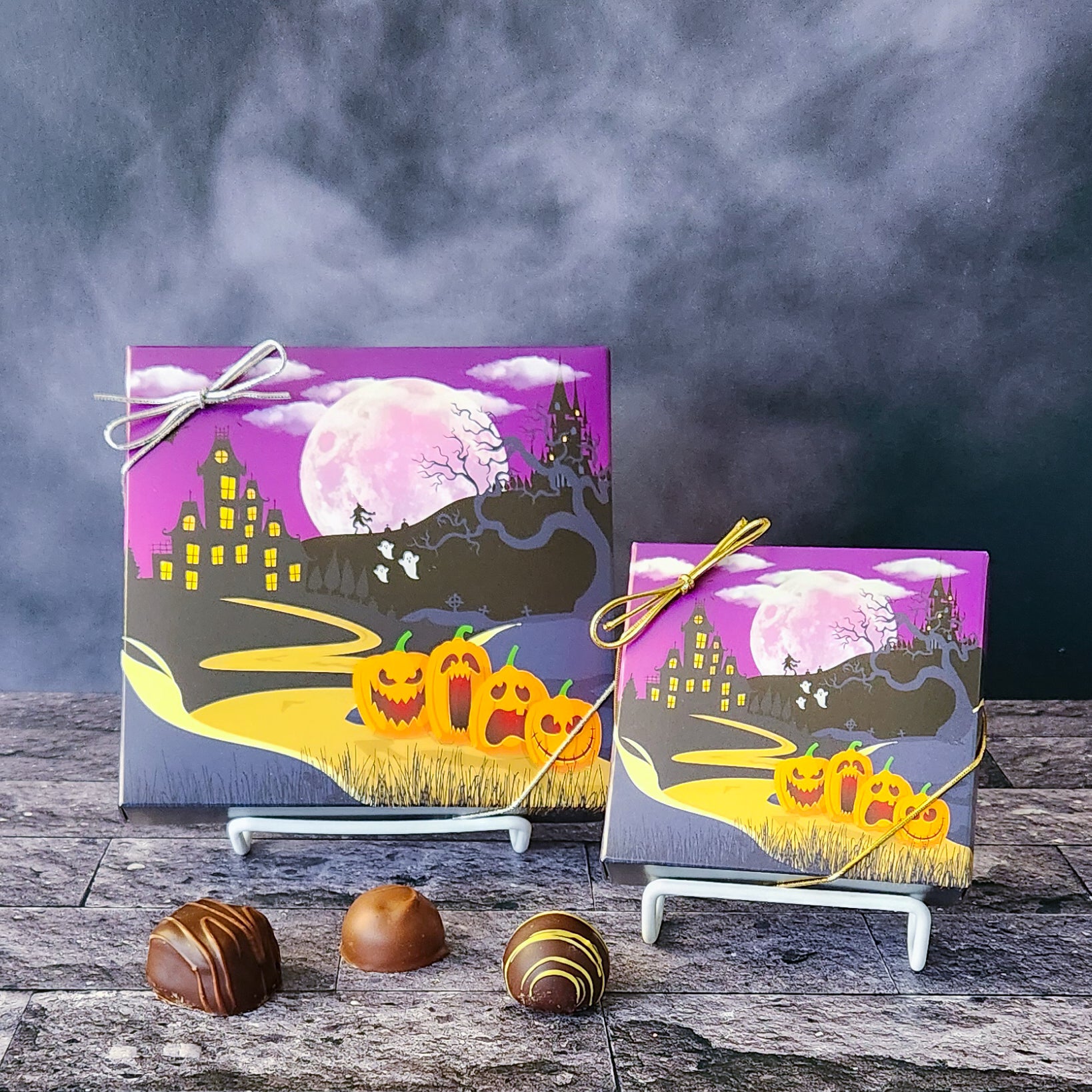 Halloween Night Themed Gift Box with Popular Candy Assortment - Perfect for Trick or Treating, Party Favors & Spooky Celebrations