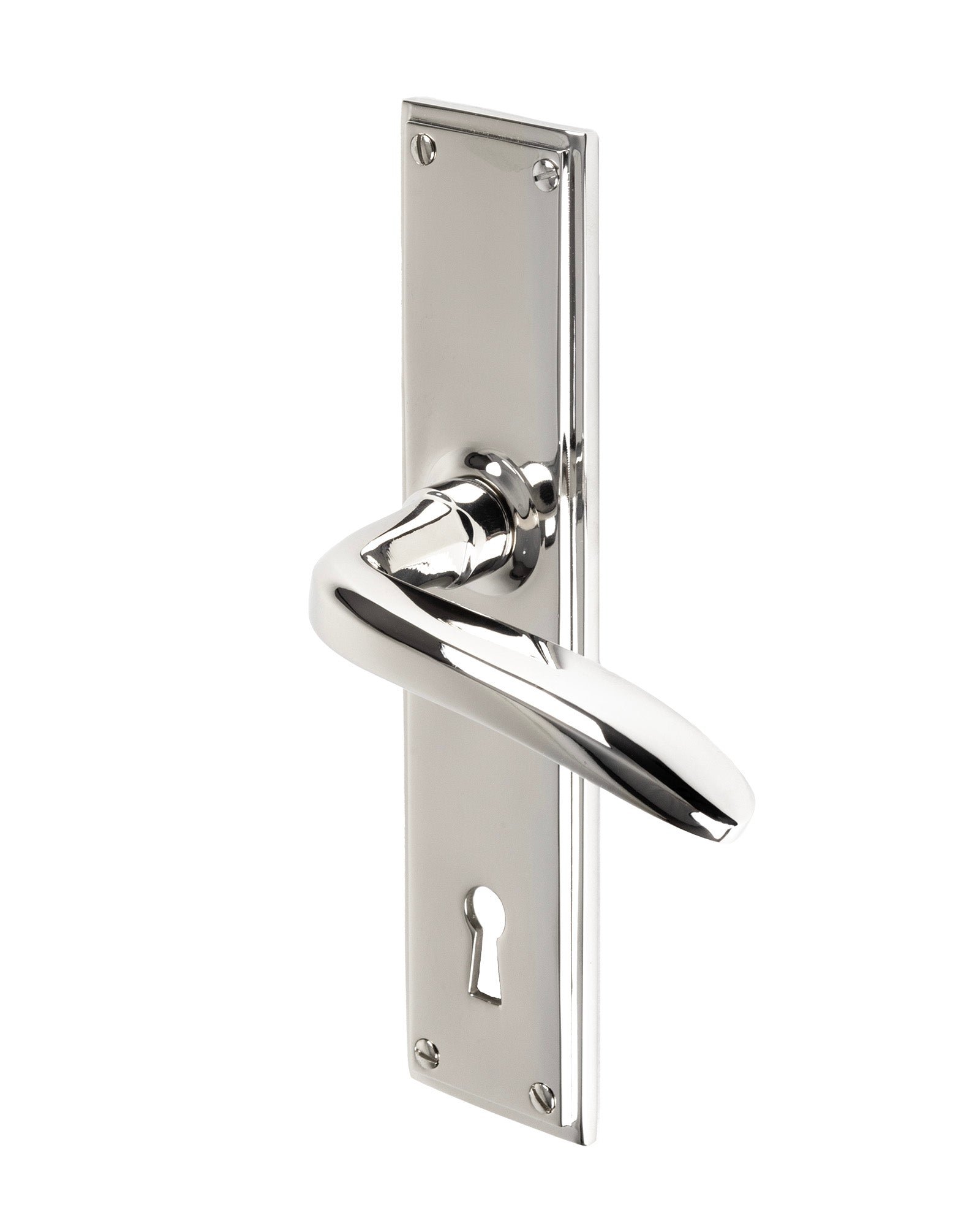 Durable Cast Iron Door Handle - Long Nickel Plated Pull Handle for Cabinet, Drawer & Furniture - Perfect for Home, Office & Commercial Use
