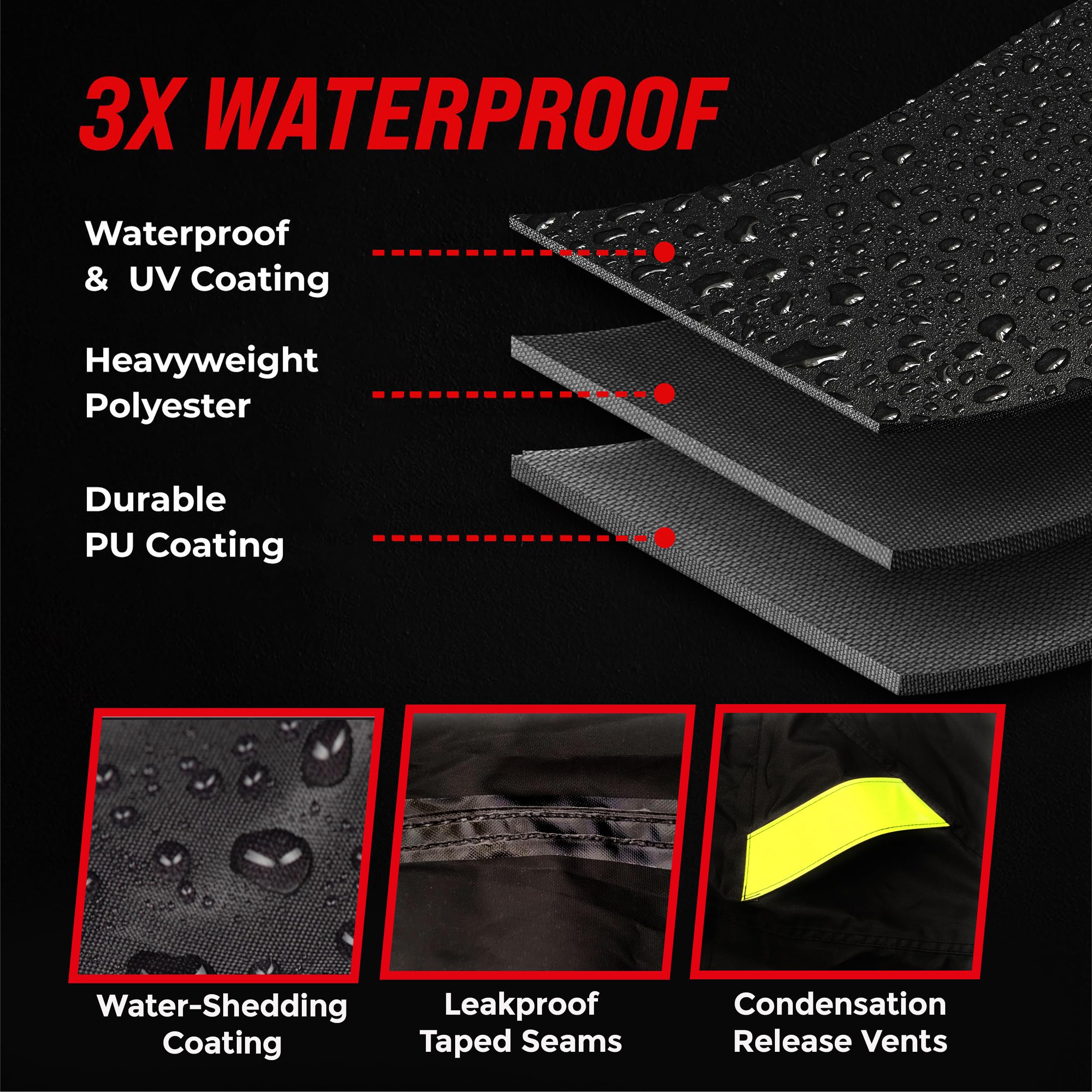 Premium Waterproof Motorcycle Cover for Vespa, Honda Ruckus, Super Cub & Yamaha Zuma 125 - Heavy Duty Outdoor Moped & Scooter Protection for All Weather Conditions