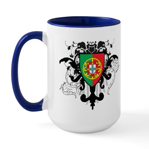 White/Navy Inside - Stylish Portugal Large Mug