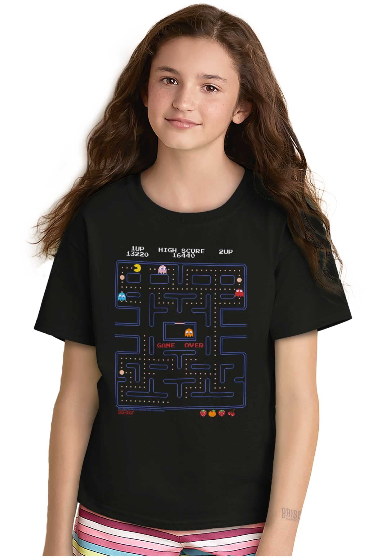 Pacman Game Over Retro Video Gaming Crewneck T-Shirt for Men & Women - 80s Arcade Style Casual Wear for Gamers & Nostalgia Lovers