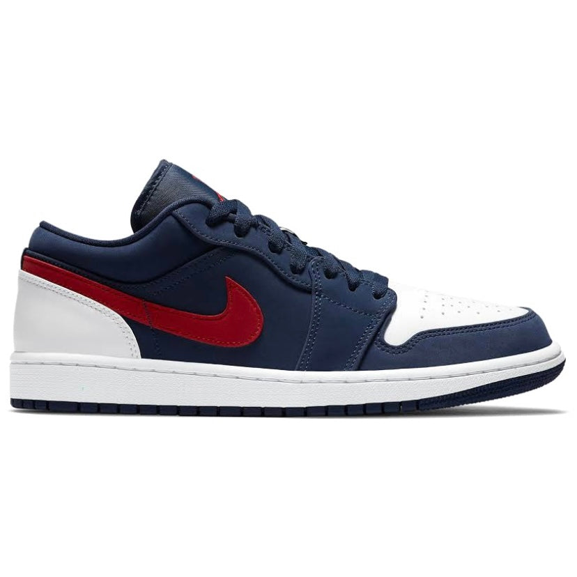 Air Jordan 1 Low Sneakers - USA Flag Colorway (Blue/White/Red) - Men's Basketball Shoes for Casual Wear & Street Style Fashion
