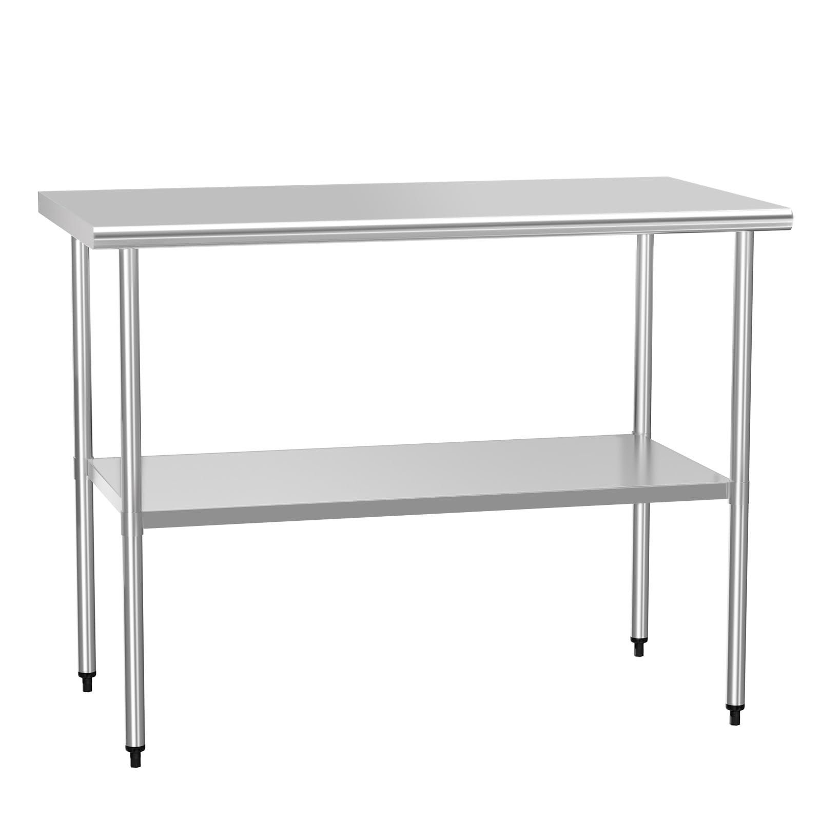 Premium Stainless Steel Work Table 24x48 Inches with Adjustable Shelf - Heavy Duty Commercial Prep Table for Kitchen, Restaurant, Garage, Laundry & Outdoor BBQ - Durable Utility Workstation for Food Prep, DIY Projects & Crafting