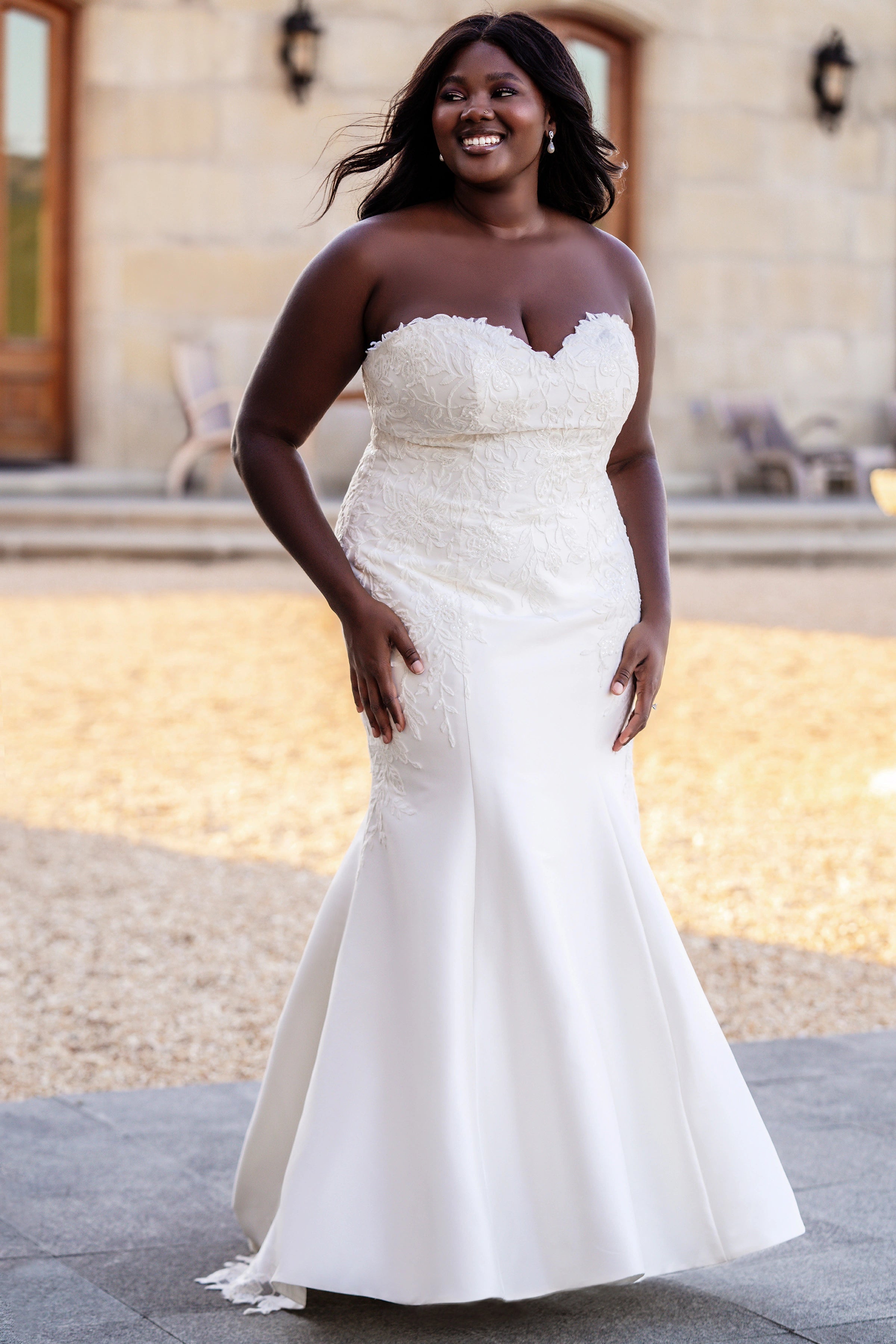 Allure A1110L Plus Size 18 Women's Formal Dress - Elegant Evening Gown for Prom, Wedding & Special Occasions