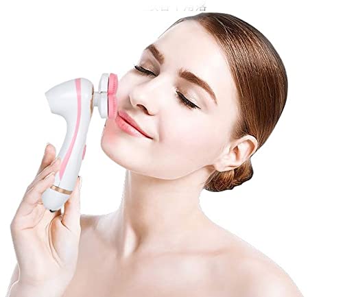 Waterproof Electric Facial Cleansing Brush - Rechargeable Spin Brush with 3 Modes & 3 Brush Heads for Exfoliating, Massaging & Blackhead Removal | Pink | Perfect for Daily Skincare Routine & Spa-Like Experience at Home