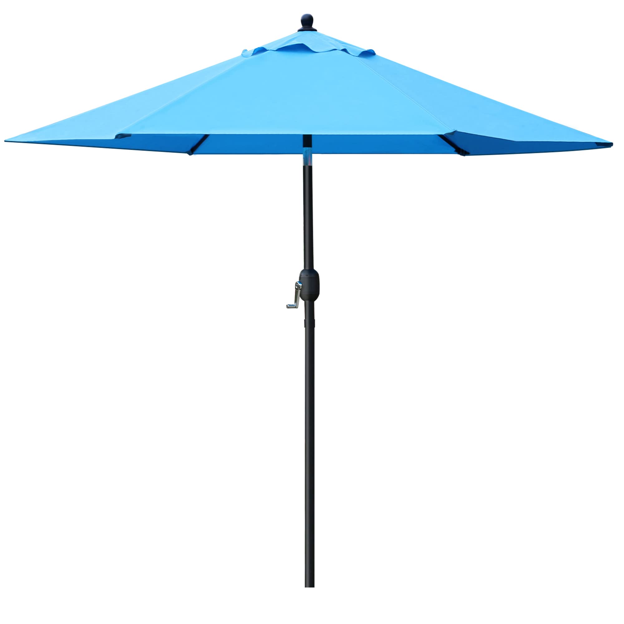 Sunnyglade 7.5' Blue Patio Umbrella with Tilt & Crank - Perfect for Outdoor Dining & Market Stalls