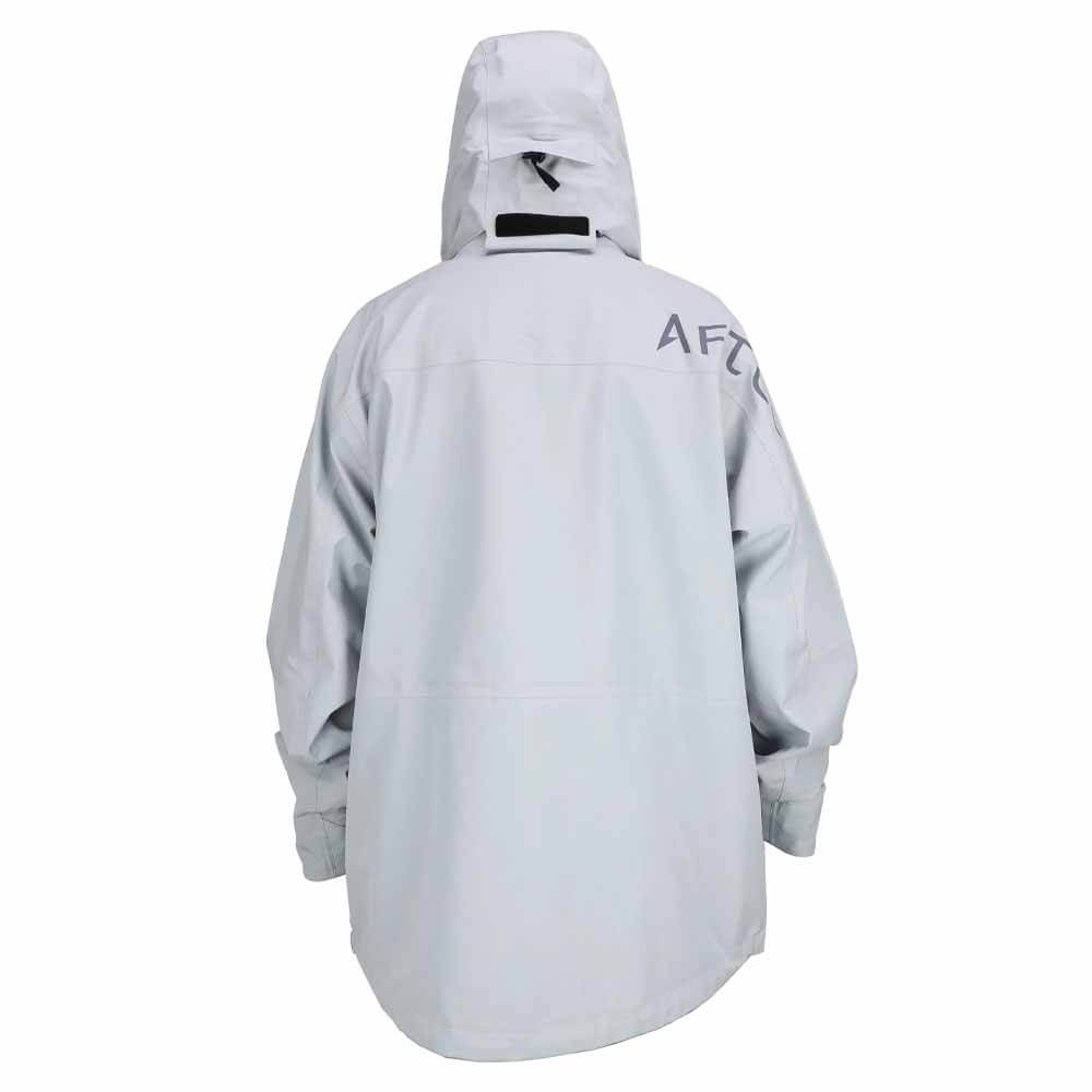 AFTCO Light Gray Barricade Waterproof Rain Jacket for Men - Windproof Fishing & Outdoor Gear for Hiking, Camping, and Bad Weather Protection