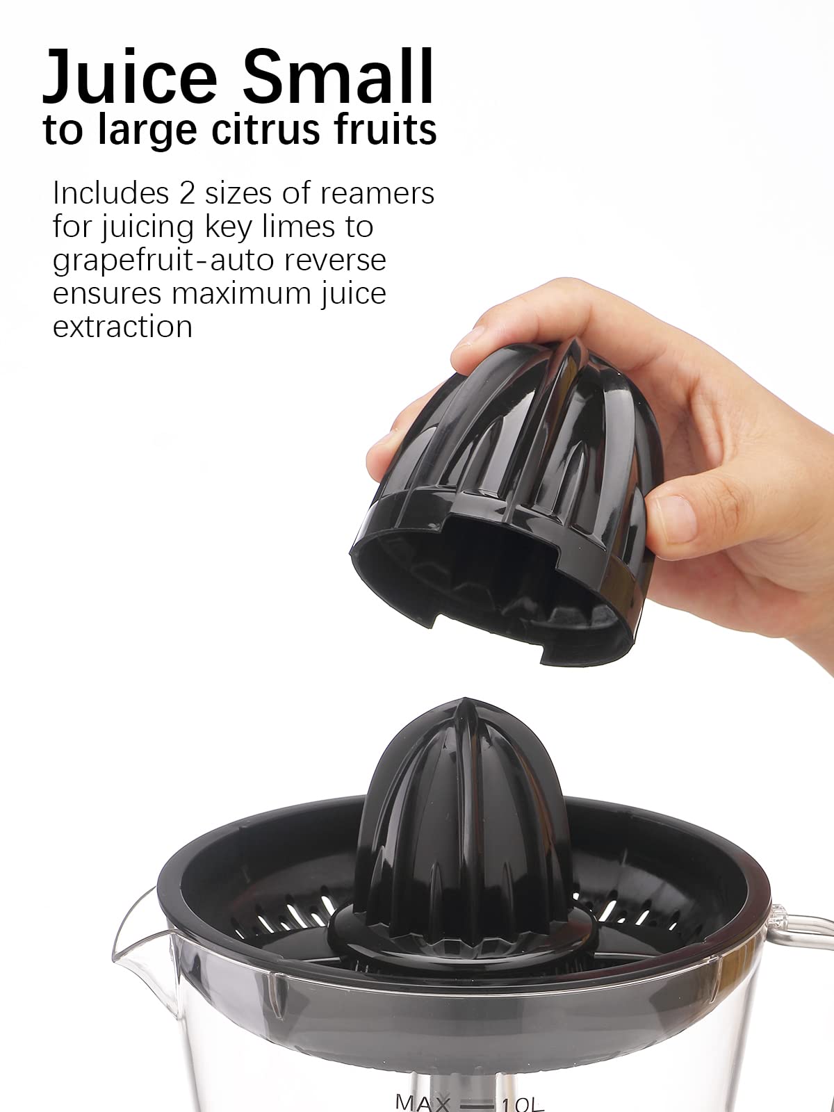 Electric Citrus Juicer with Pulp Control - Automatic Orange, Lemon, Lime & Grapefruit Squeezer - Perfect for Fresh Juice, Cocktails & Healthy Breakfasts