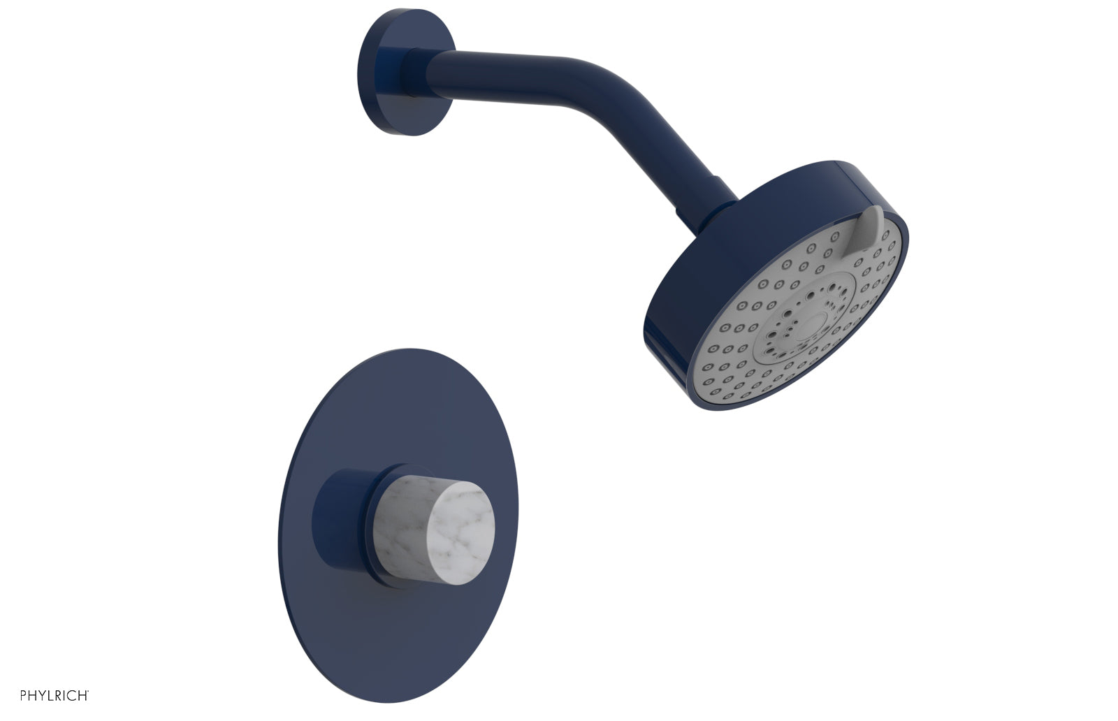 Premium White Marble Pressure Balance Shower Set - BASIC II Model 230-23 | Modern Bathroom Upgrade for Spa-Like Experience