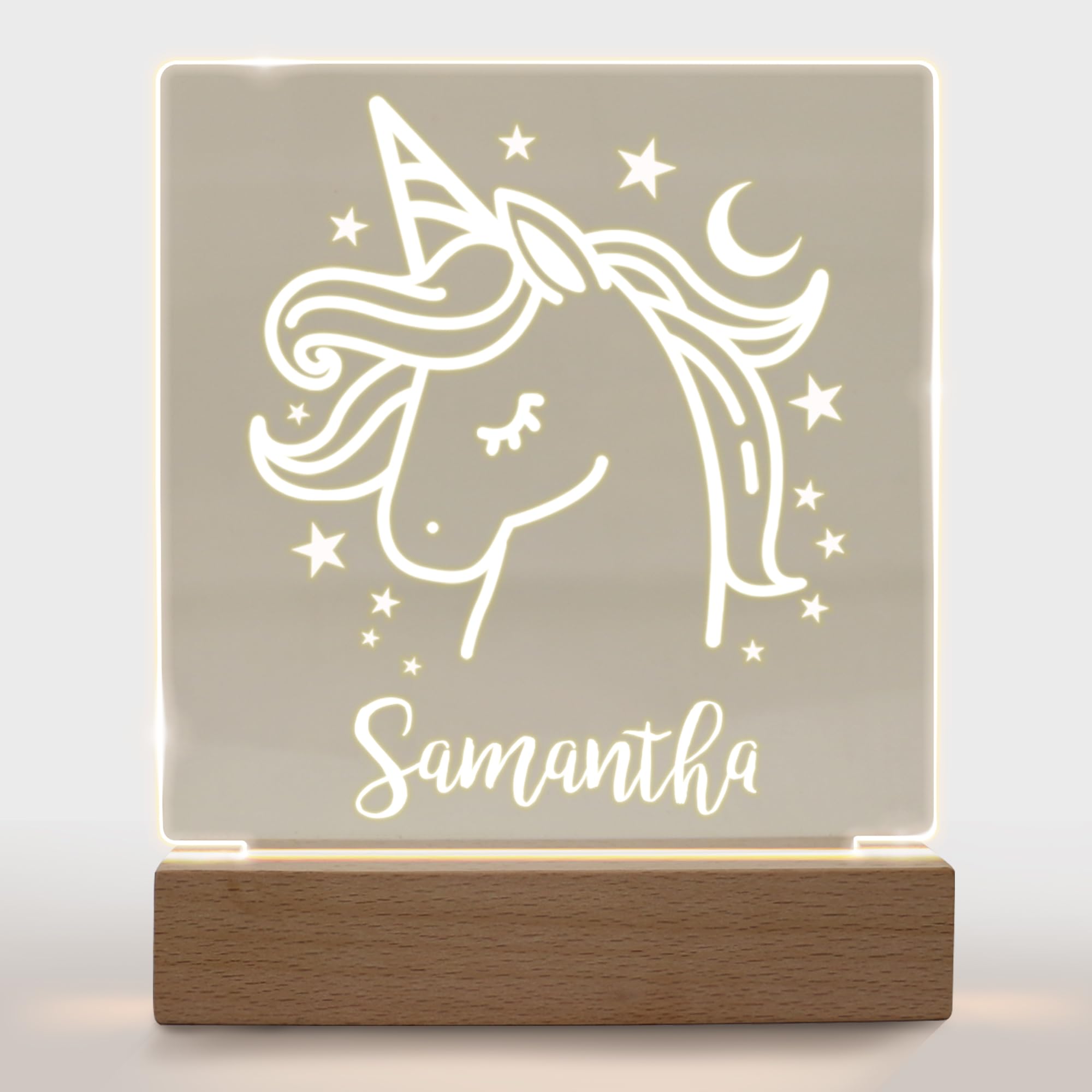 Personalized Night Light for Kids - Custom Name LED Lamp for Nursery, Bedroom, Girls & Boys | Unicorn-Themed Baby Gift | Perfect for Bedtime, Reading & Room Decor