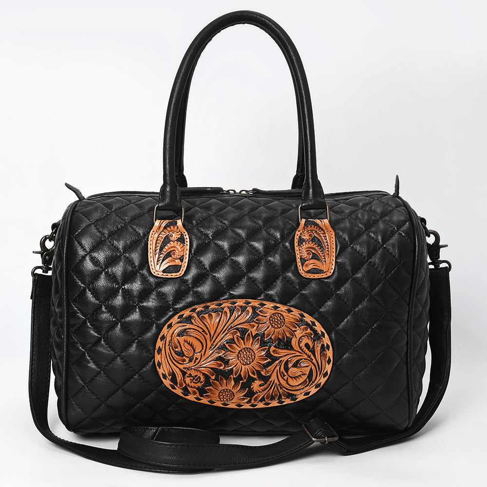 American Darling ADBG1681 Genuine Leather Women's Western Handbag - Hand Tooled Briefcase & Purse for Cowgirl Style, Office & Travel Accessories