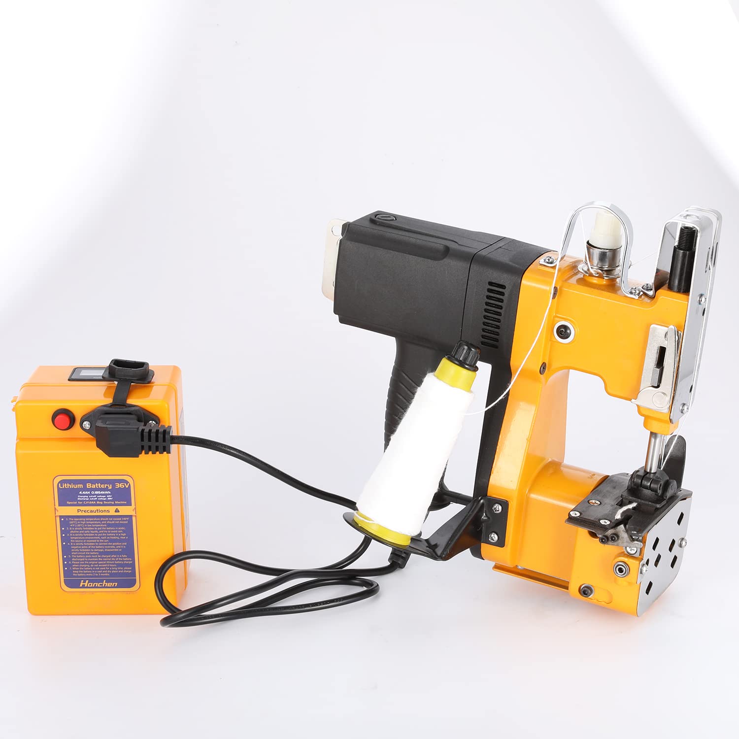 Hanchen Rechargeable Lithium Battery for Portable Bag Sewing Machine - Compatible with Bag Closer, Stitching Machine & Woven Bag Packing - CE Certified (Bare Battery Only) | Ideal for Industrial Packaging, Textile Workshops & On-Site Repairs