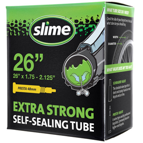 26x1.75 2.125 48mm Presta Valve Bike Tube - Compatible with Road Bikes, Hybrid Bikes & Mountain Bikes for Smooth Rides