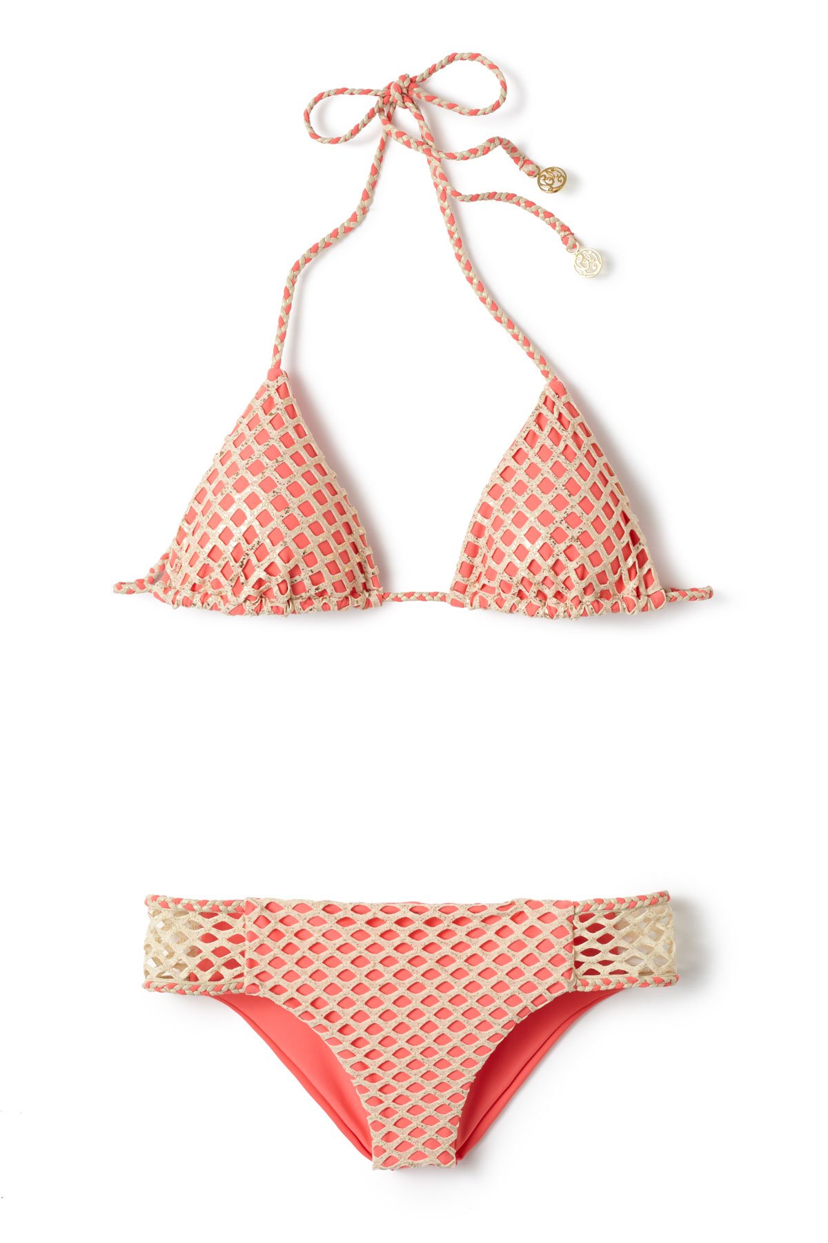 Luli Fama Women's Starfish Wishes Seamless Triangle Bikini Top - Comfortable Swimwear for Beach Vacation, Pool Party & Summer Getaways