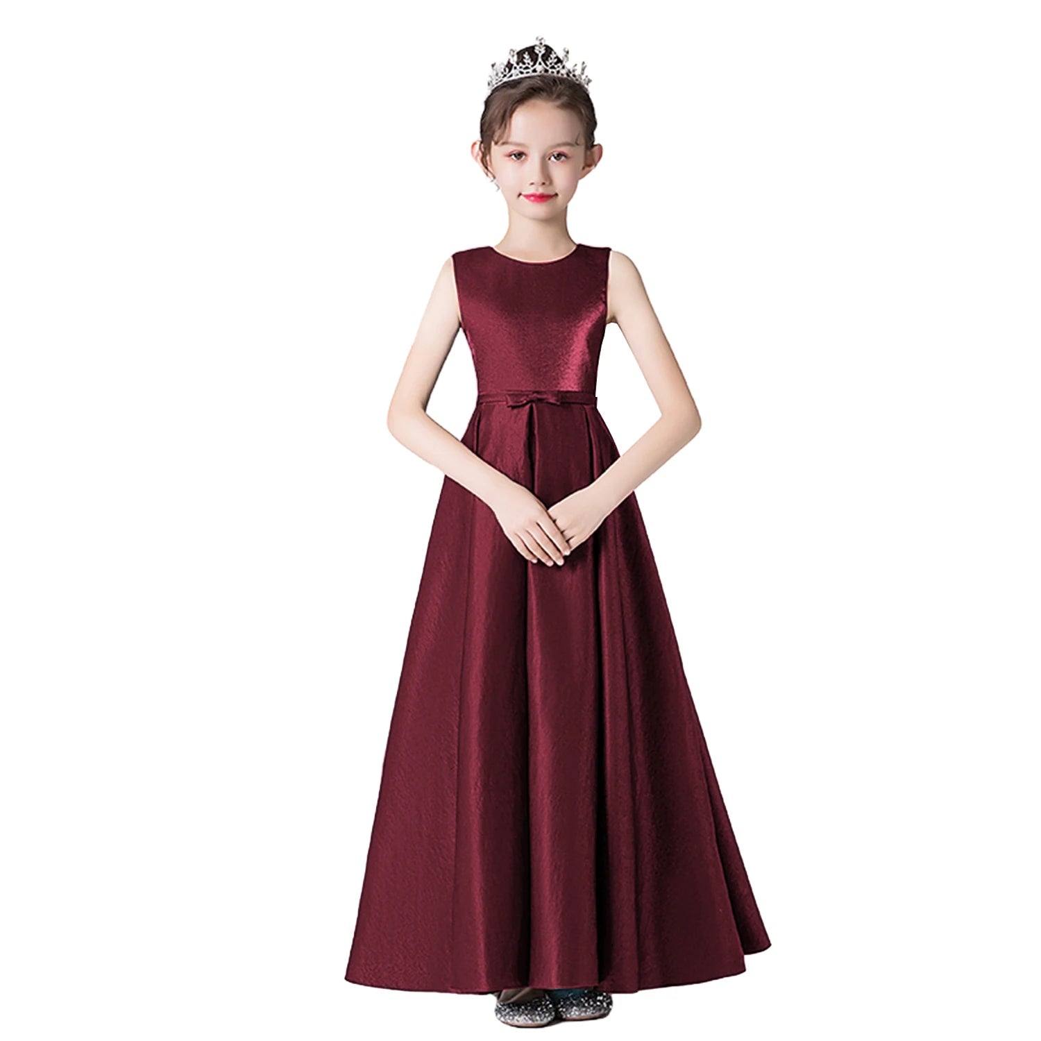Elegant Christmas Dress for Girls - Long Sleeve Formal Gown for Banquet, Concert, Wedding & Party | Holiday Celebration & Special Occasions