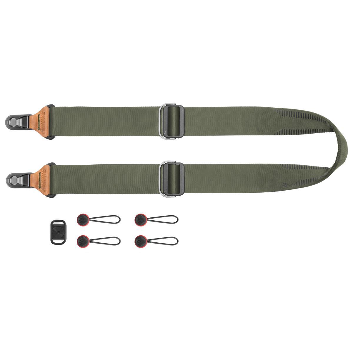 Peak Design Slide Camera Strap - Adjustable & Comfortable Shoulder Strap for DSLR/Mirrorless Cameras (Sage Green) - Perfect for Travel, Hiking & Photography Enthusiasts