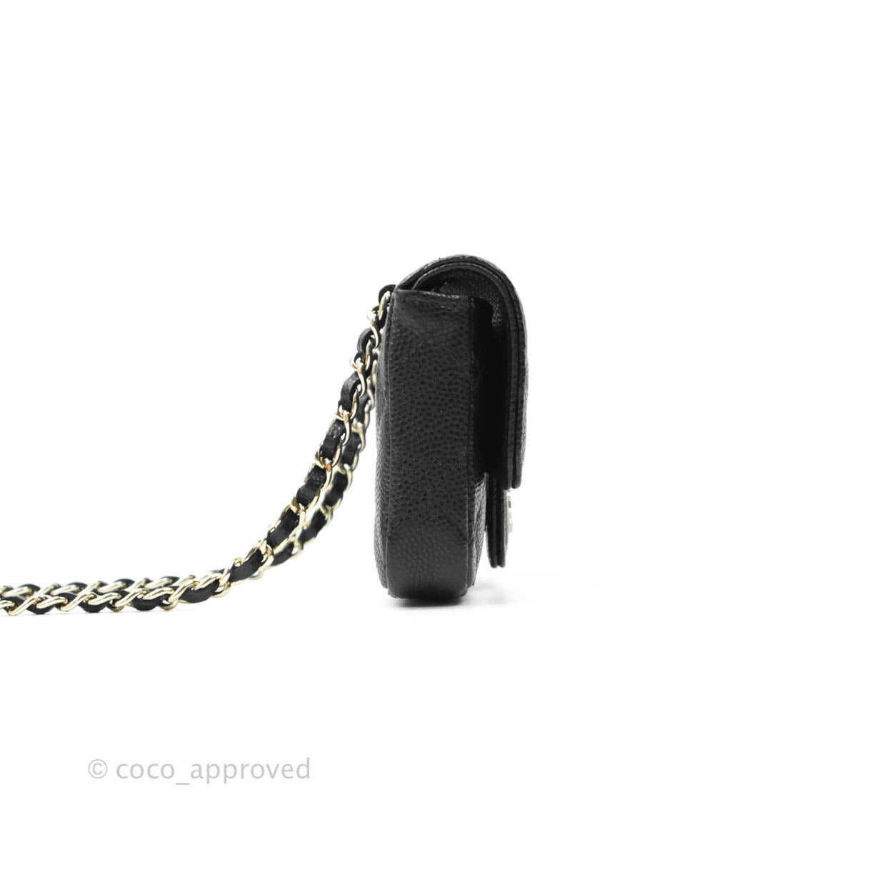 Chanel Classic Flap Belt Bag in Black Caviar Leather with Gold Hardware - Luxury Crossbody Bag for Women, Perfect for Everyday Wear & Special Occasions