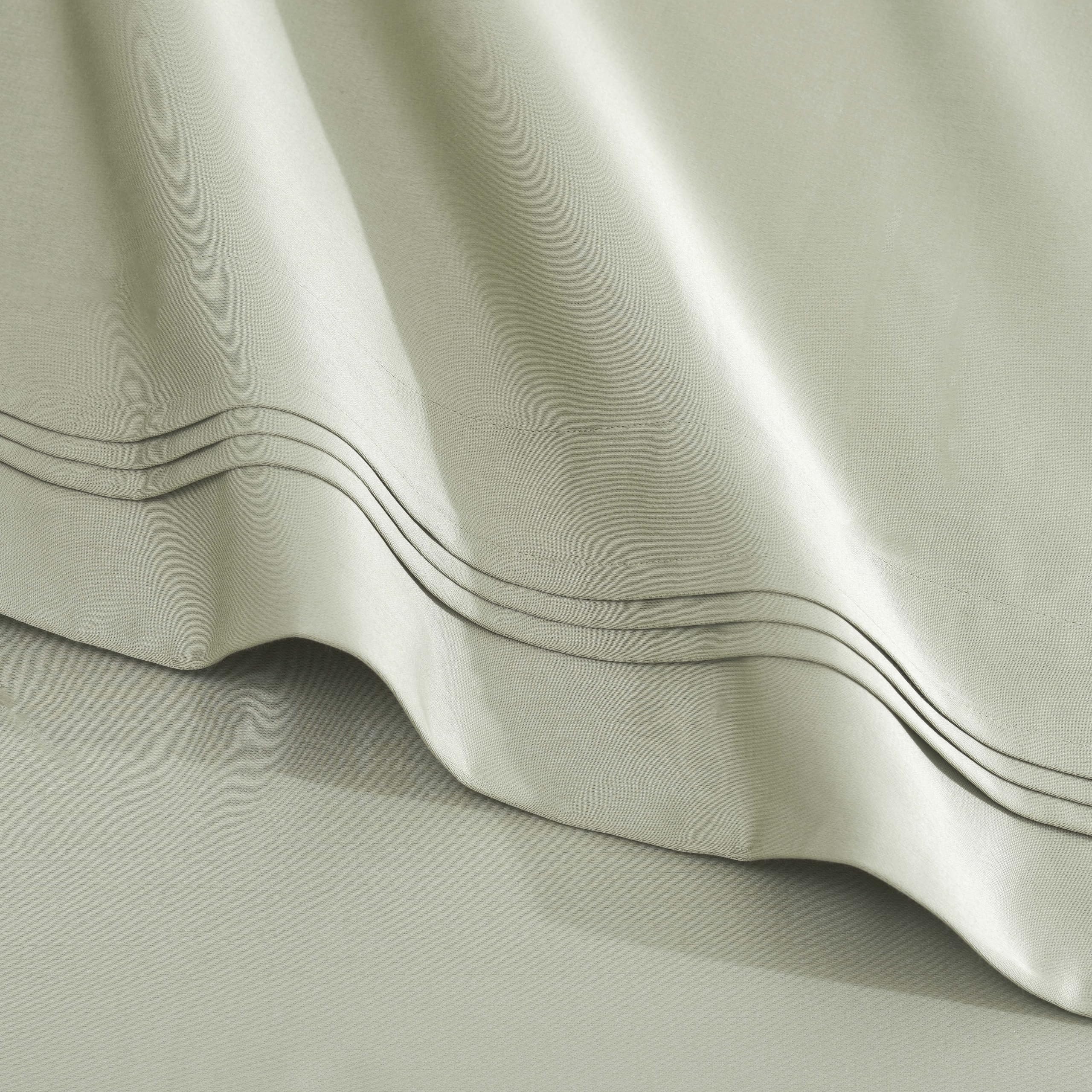 Premium 1500-Thread Count 100% Egyptian Cotton Sheet Set - King Size, Deep Pocket, Solid Sage Green - Ultra Soft & Breathable Luxury Bedding for Hotel-Like Comfort at Home
