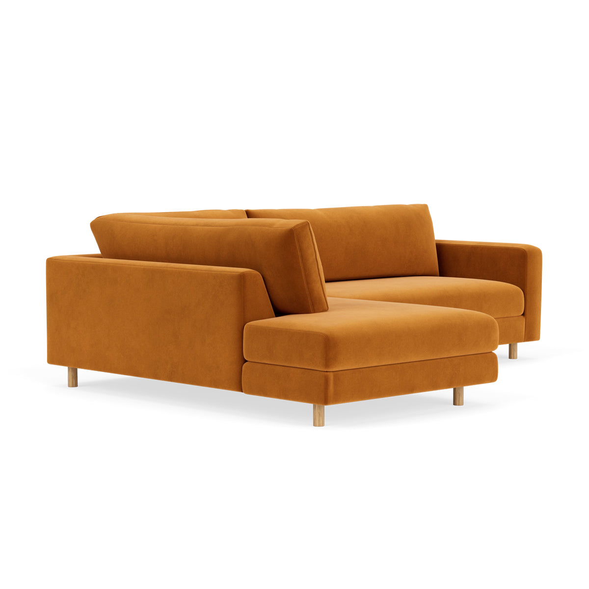 Douglas Velvet Left Corner Sofa - Luxurious Velvet Sectional Sofa for Living Room, Modern L-Shaped Couch with Left Chaise, Perfect for Small Spaces & Home Theater Setup