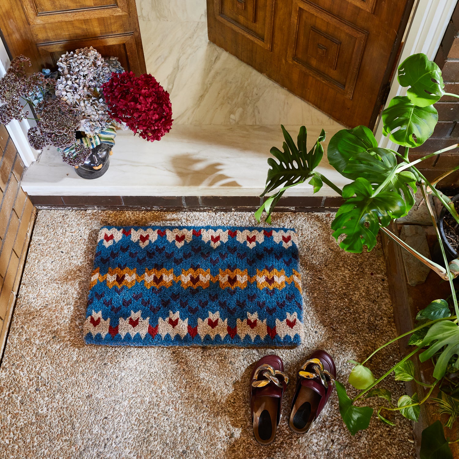 Arlette Non-Slip Door Mat - Waterproof & Durable Indoor/Outdoor Welcome Mat for Home, Office & Entryway - Perfect for Muddy Shoes, Rainy Days & High Traffic Areas