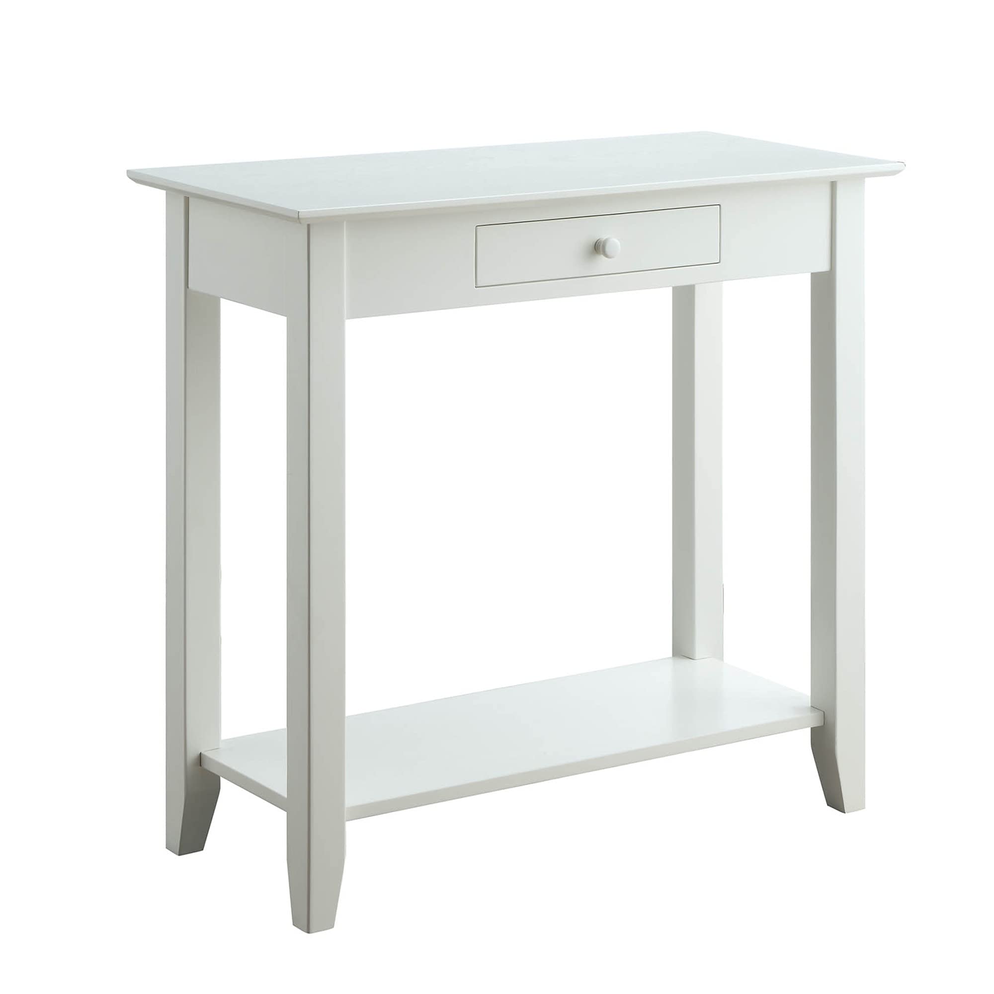 Ergode American Heritage 1 Drawer Hall Table with Shelf - Solid Wood Entryway Console Table for Living Room, Foyer & Hallway Decor