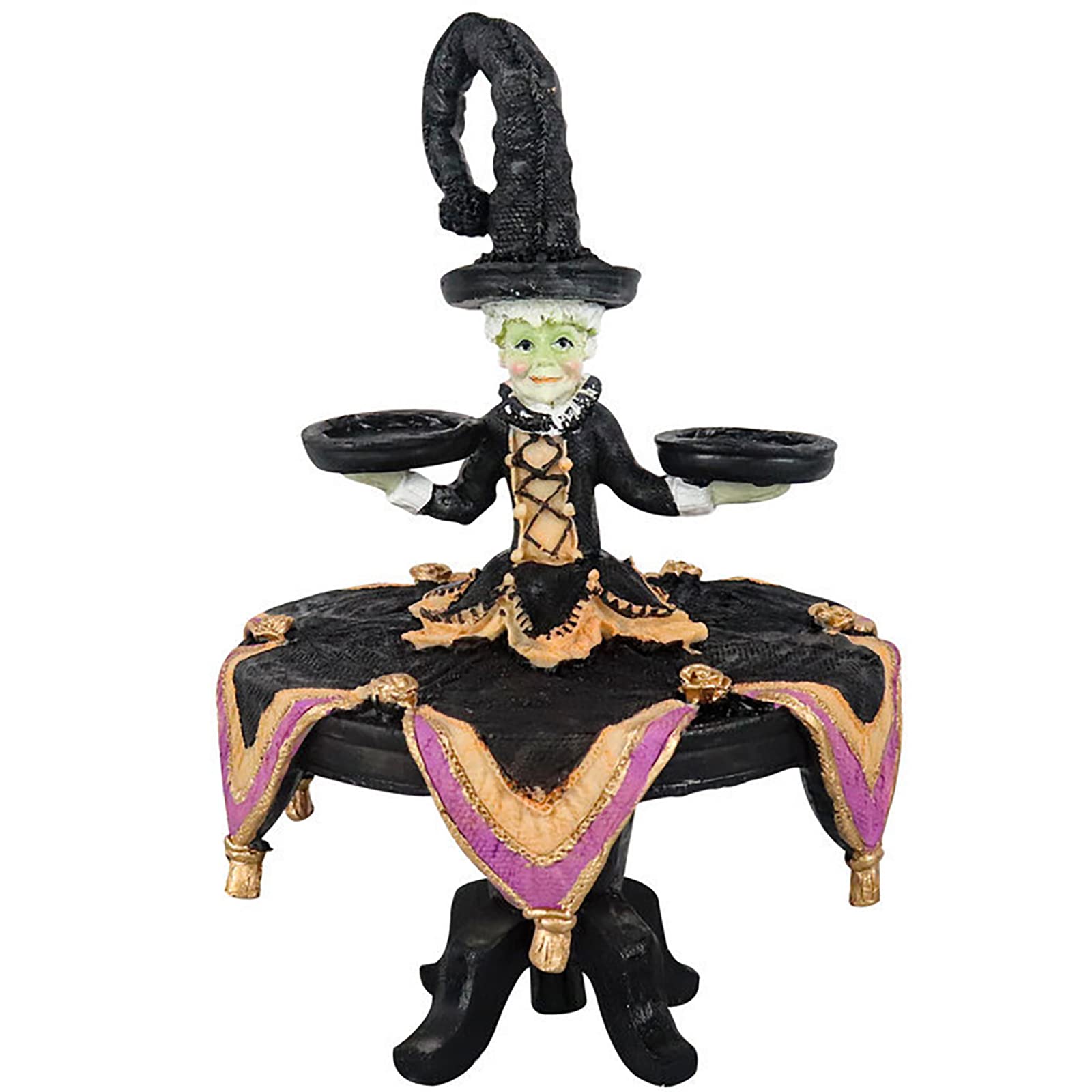 Halloween Witch Display Stand Tray - Resin Halloween Decorations for Witch Statue, Cupcake & Snack Display - Perfect for Halloween Party, Home Decor & Desktop Ornament