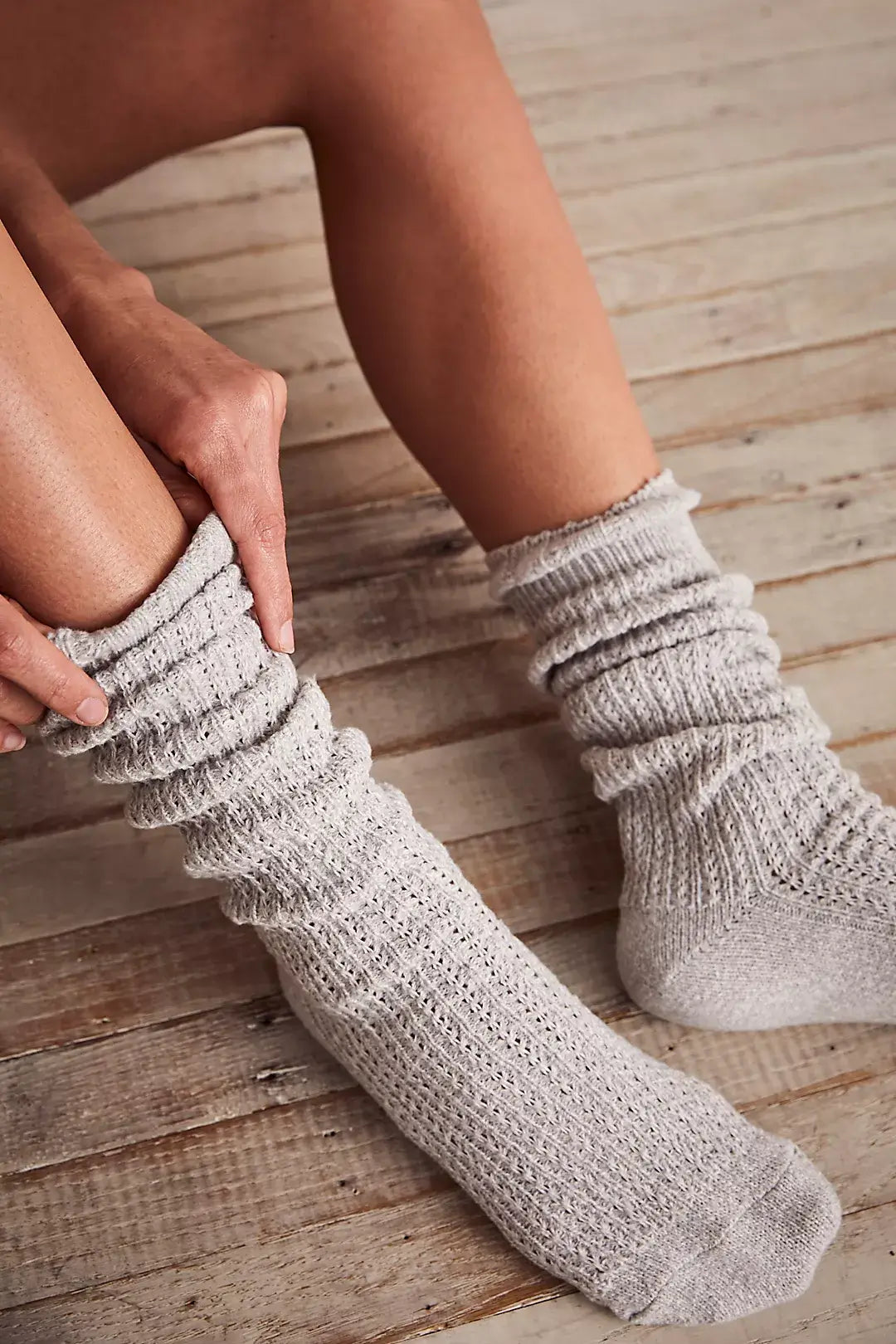 Free People Slouch Socks - Women's Cozy Knit Crew Socks for Casual Wear, Lounge & Winter Comfort