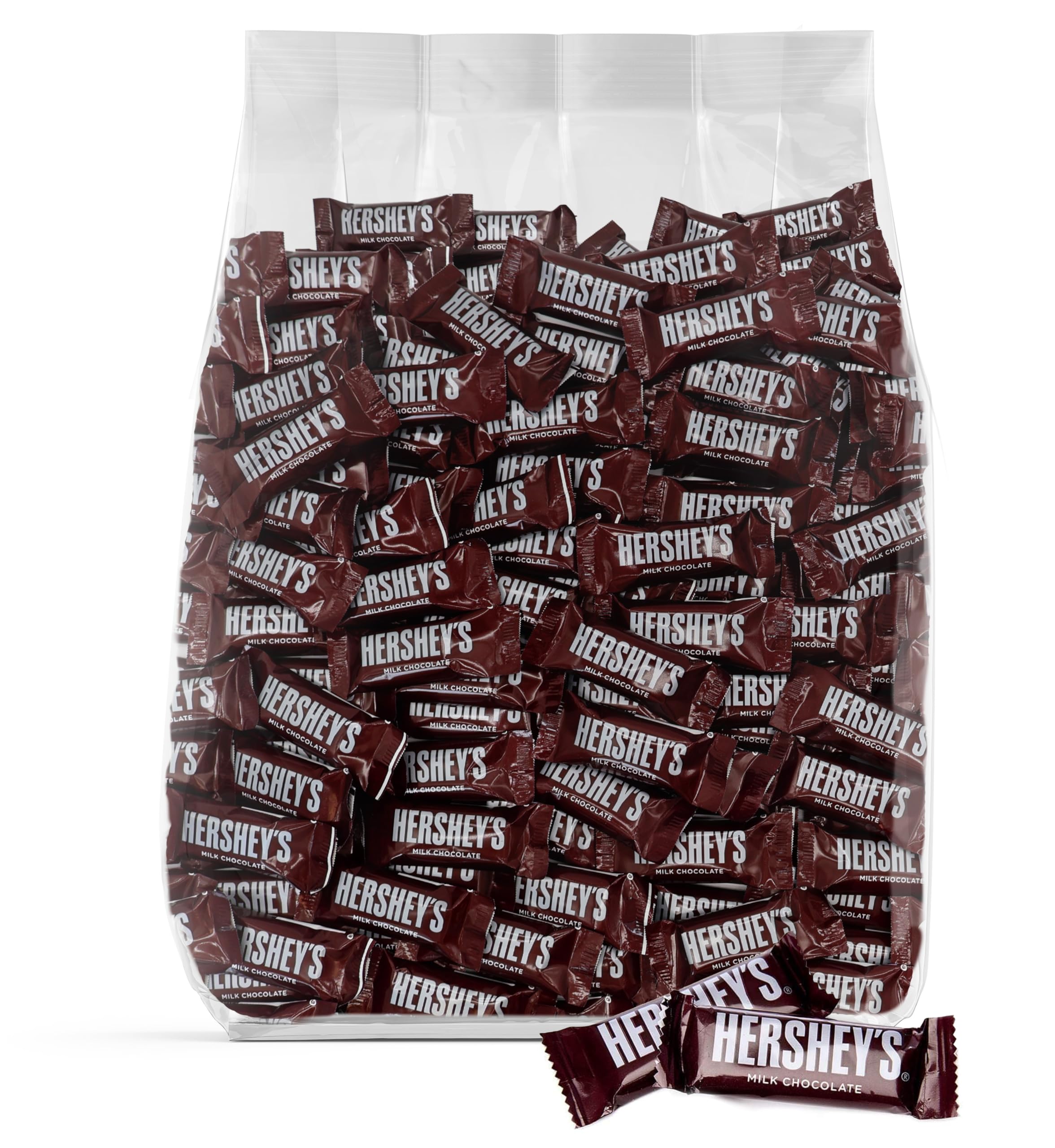 Hershey's Milk Chocolate Mini Bars - 70 Count Individually Wrapped Snack Size Chocolate Candy for Parties, Halloween, Christmas Gifts, Office Treats & School Snacks - Perfect for Baking, S'mores & Dessert Recipes